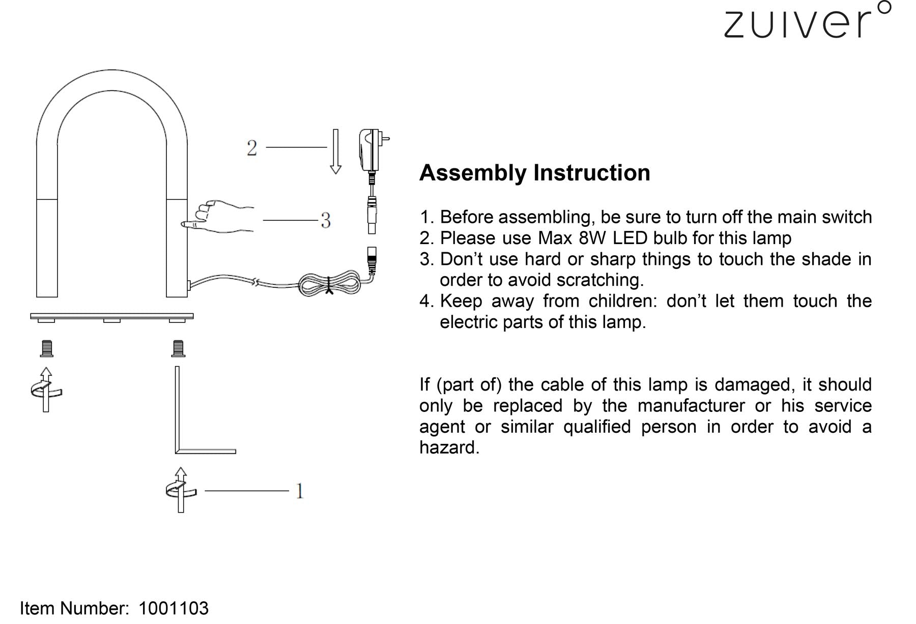 Stehleuchte Arch in Silber präsentiert im Onlineshop von KAQTU Design AG. Stehleuchte ist von Zuiver