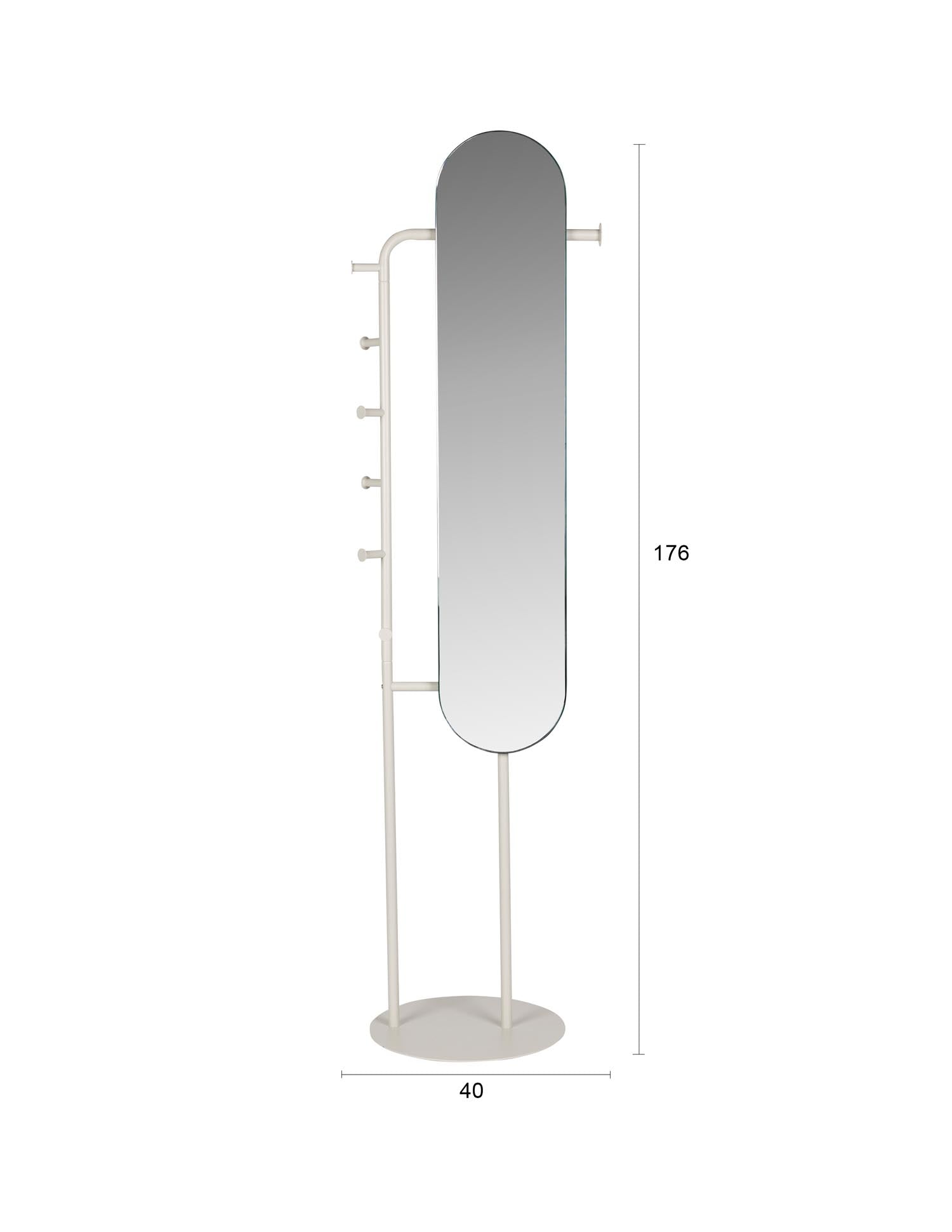 Standspiegel Vero Beige in Beige präsentiert im Onlineshop von KAQTU Design AG. Spiegel ist von Zuiver