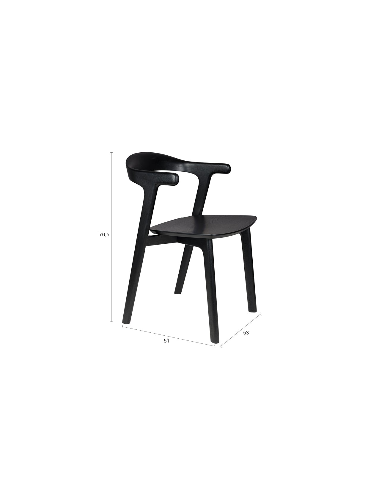 Stuhl Northwood in Schwarz präsentiert im Onlineshop von KAQTU Design AG. Stuhl ist von Zuiver