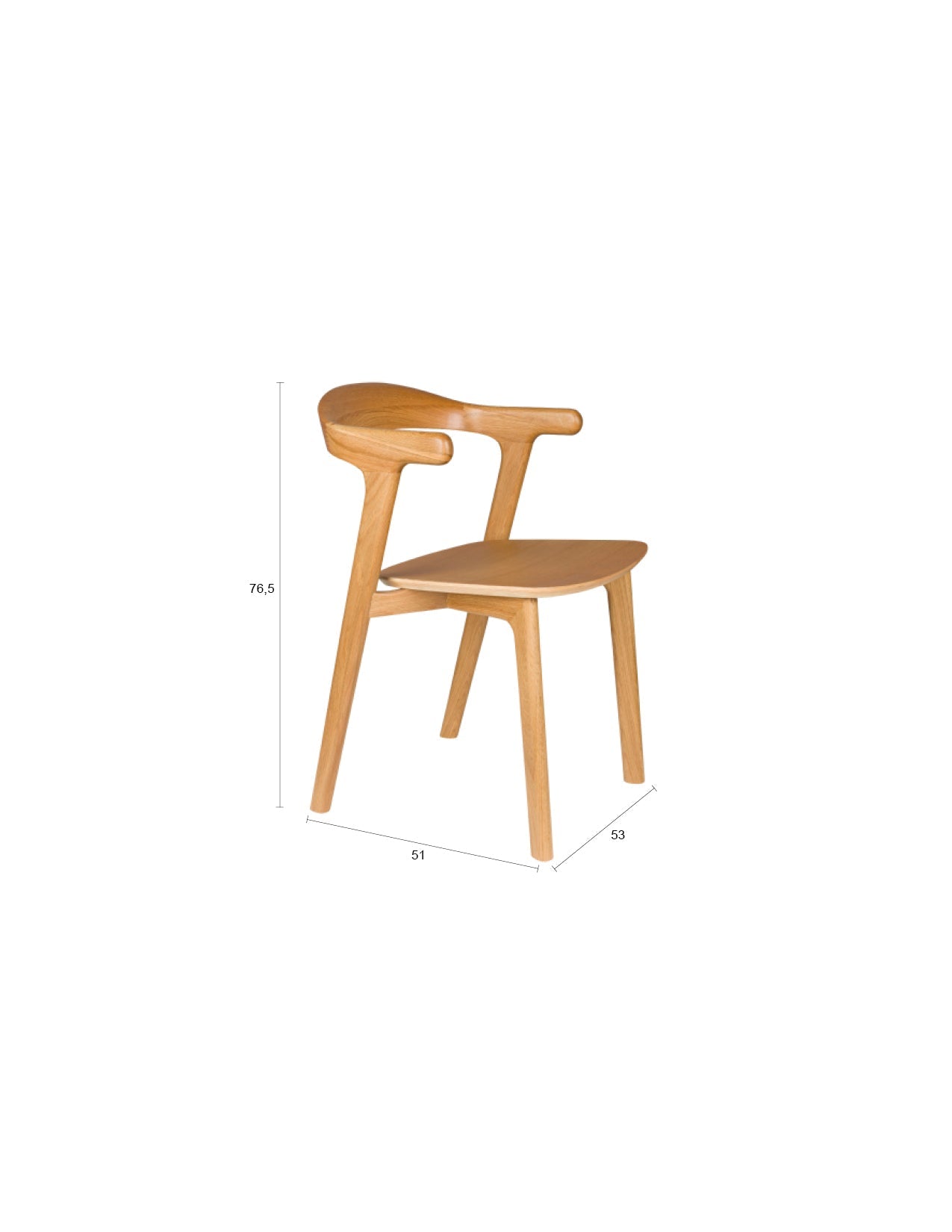 Stuhl Northwood in Natur präsentiert im Onlineshop von KAQTU Design AG. Stuhl ist von Zuiver