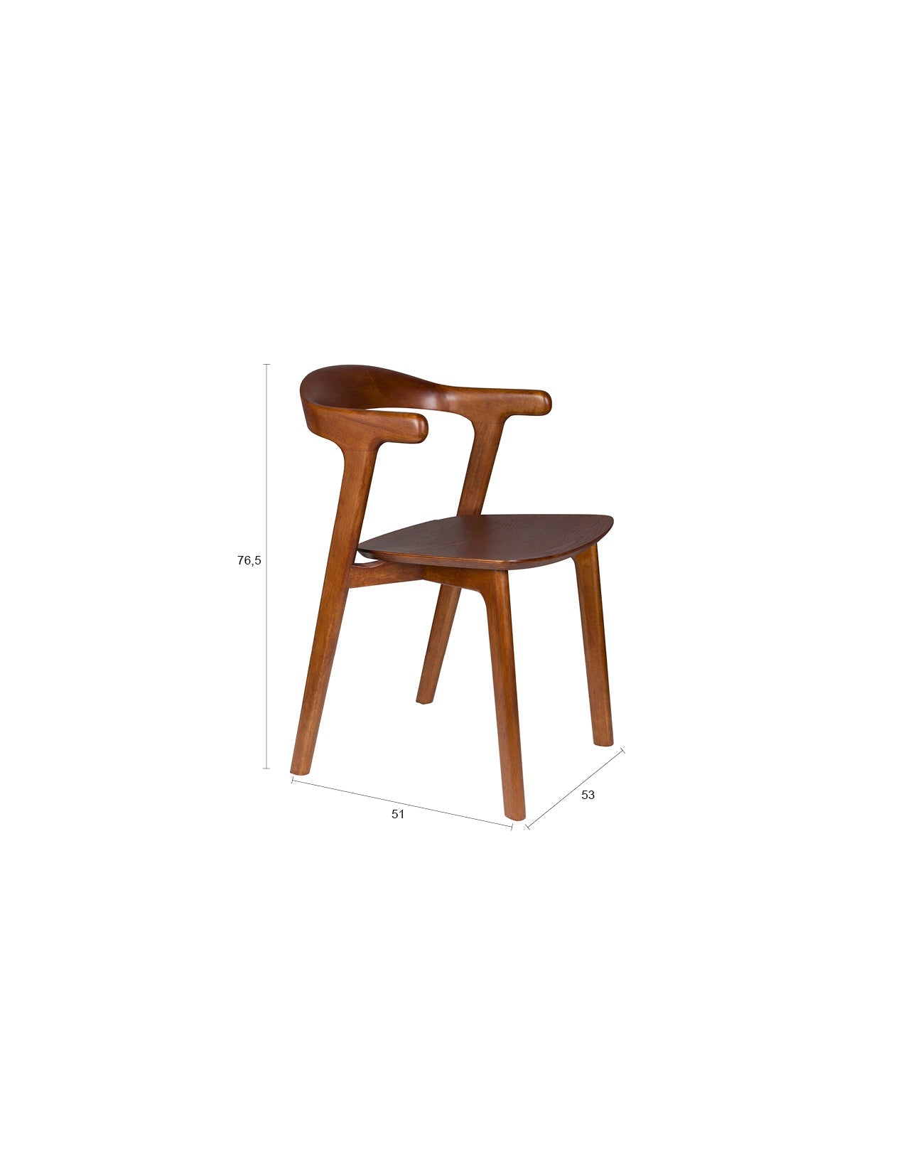 Stuhl Northwood in Walnuss präsentiert im Onlineshop von KAQTU Design AG. Stuhl ist von Zuiver