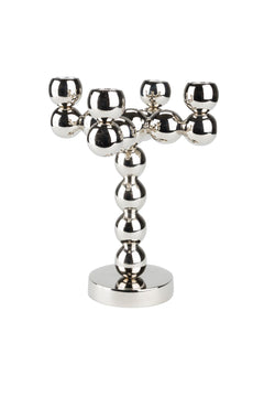 Kerzenständer Bubbles Four Shiny Silver