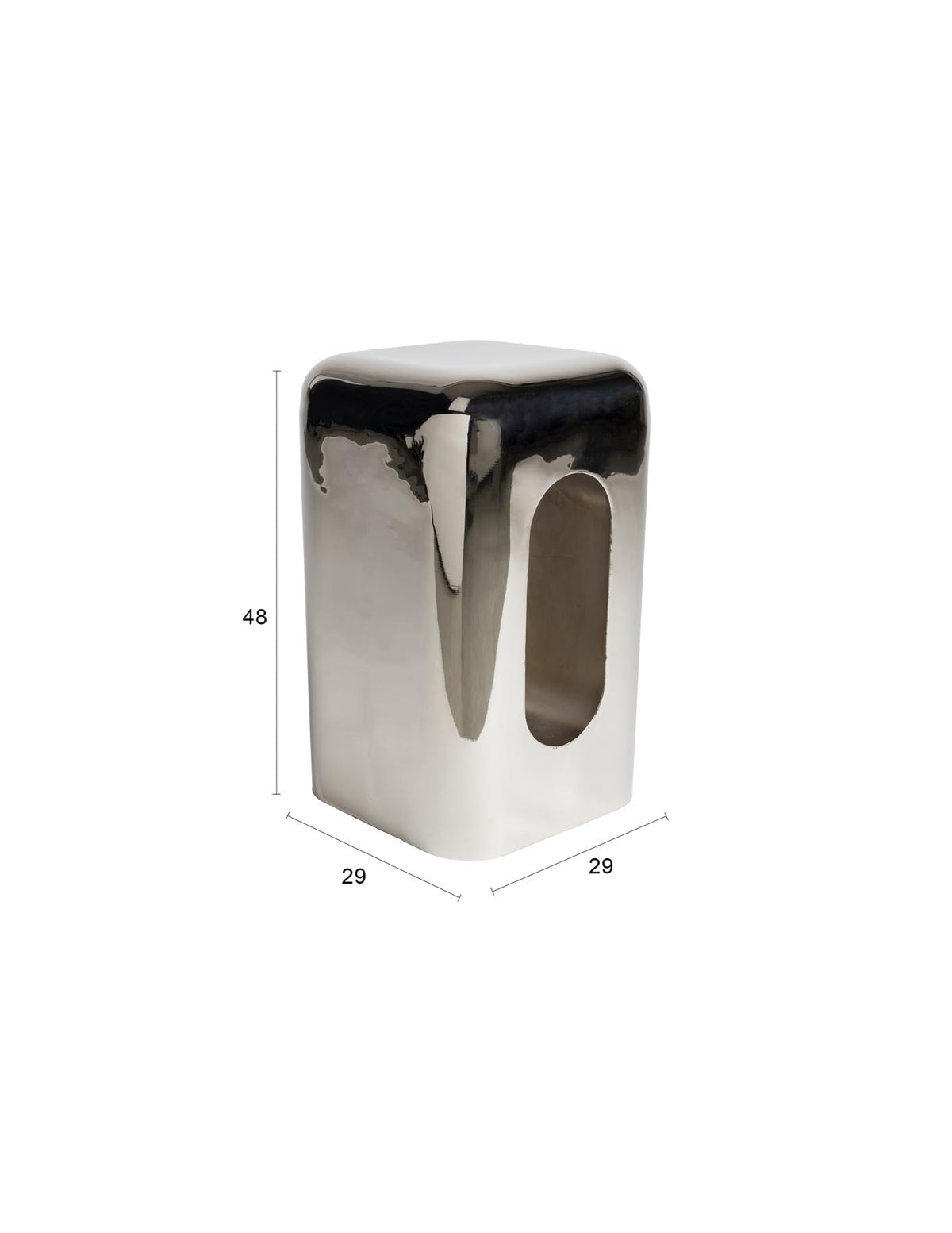 Hocker Creek in Silber präsentiert im Onlineshop von KAQTU Design AG. Hocker ist von Zuiver