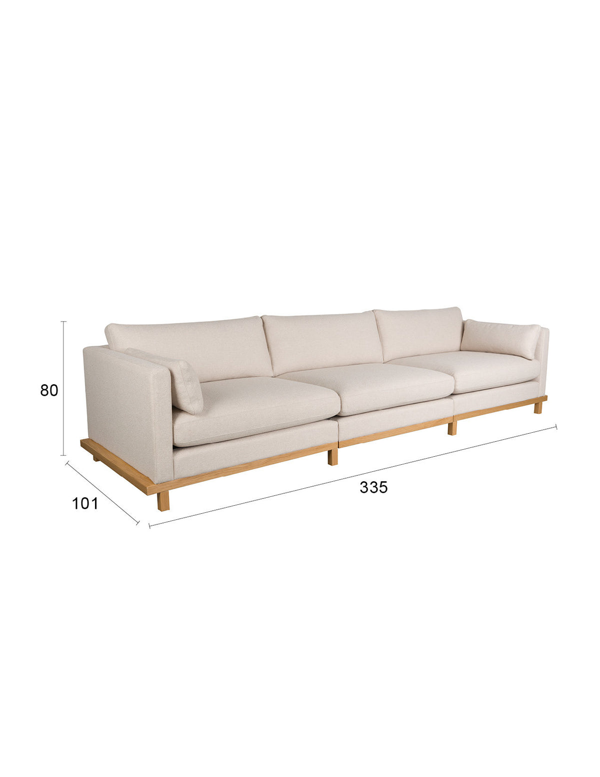 Sofa Blossom 4.5-Sitzer in Creme präsentiert im Onlineshop von KAQTU Design AG. 4er Sofa ist von Zuiver