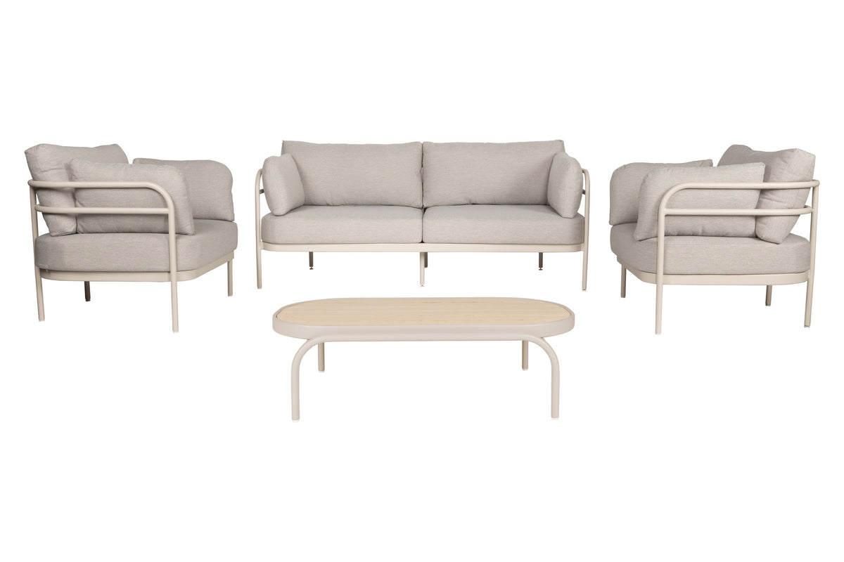 Outdoor-Set Vista + Sofatisch Vista in beige präsentiert im Onlineshop von KAQTU Design AG. Loungeset ist von Zuiver