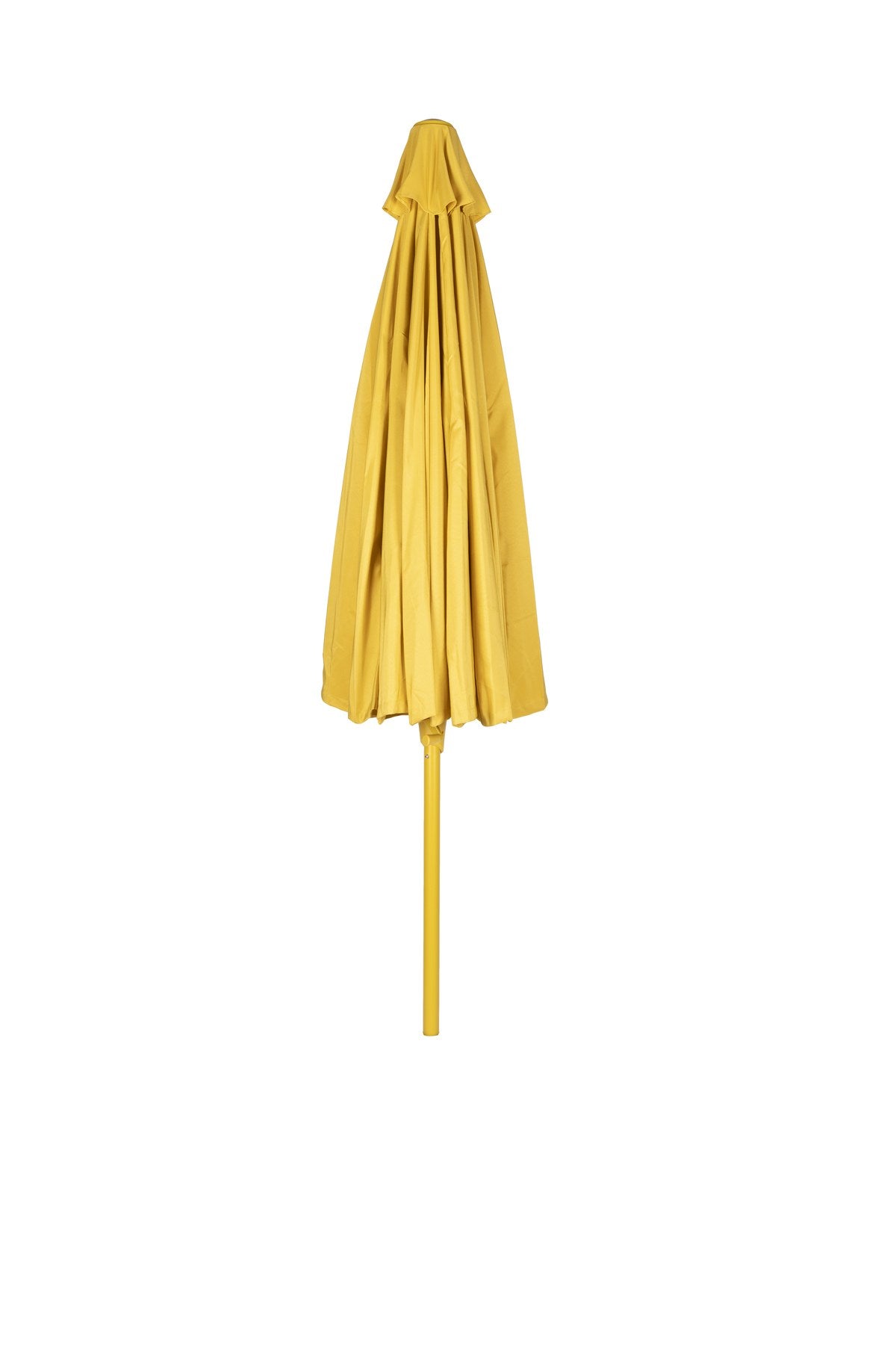 Gelber Sunbrella Sunshine Sonnenschirm von Zuiver mit rostfreiem Stab, höhenverstellbar, für den Aussenbereich geeignet.
