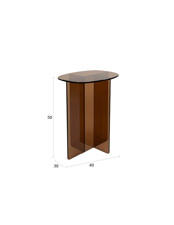 Beistelltisch Linea in Braun präsentiert im Onlineshop von KAQTU Design AG. Beistelltisch ist von Zuiver