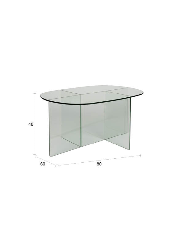 Couchtisch Linea in Transparent präsentiert im Onlineshop von KAQTU Design AG. Couchtisch ist von Zuiver