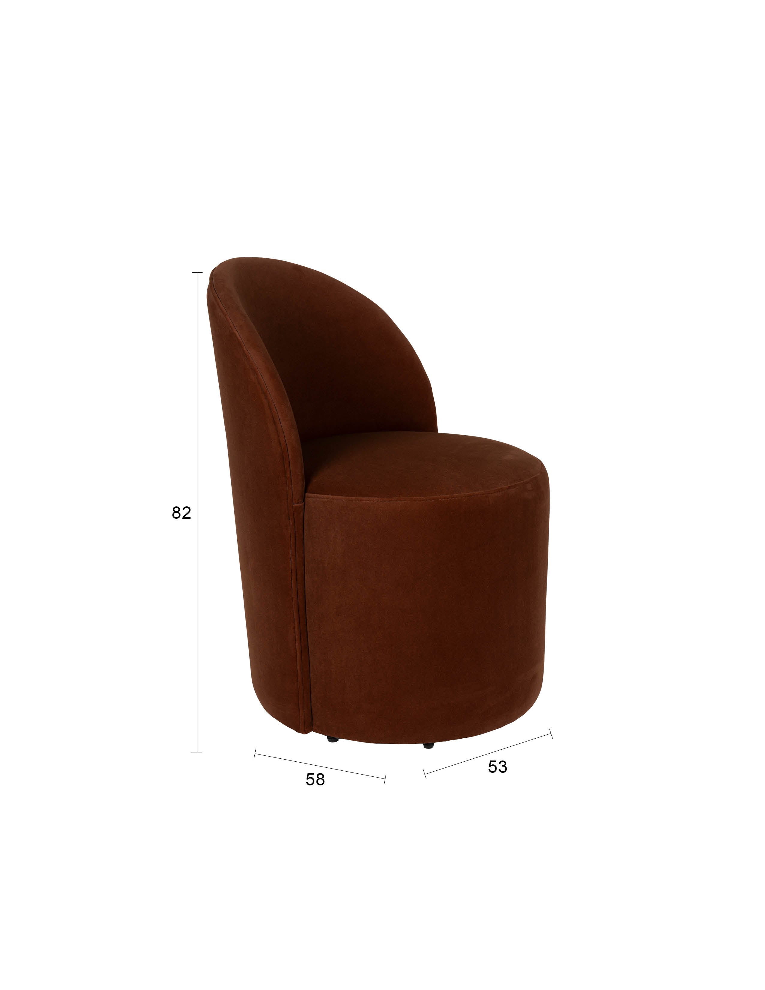 Sessel Plush in Braun präsentiert im Onlineshop von KAQTU Design AG. Sessel ist von Zuiver