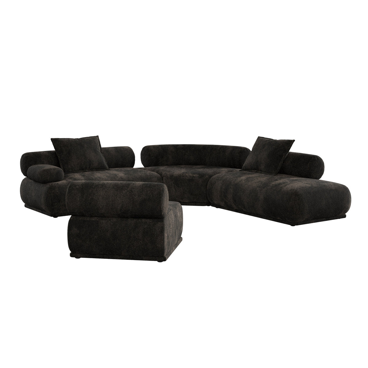 Sofa Rembrandt 7.5-Sitzer Links in Braun präsentiert im Onlineshop von KAQTU Design AG. Ecksofa ist von Zuiver
