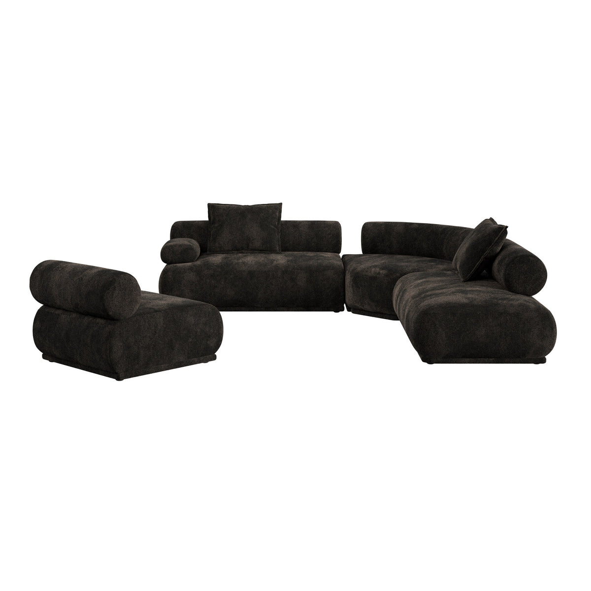 Sofa Rembrandt 7.5-Sitzer Links in Braun präsentiert im Onlineshop von KAQTU Design AG. Ecksofa ist von Zuiver