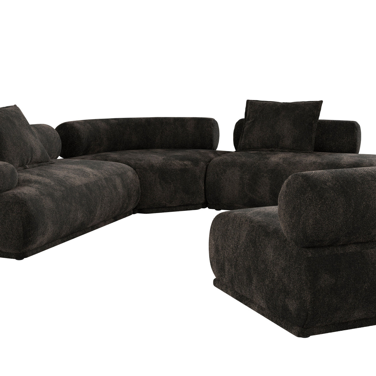Sofa Rembrandt 7.5-Sitzer Links in Braun präsentiert im Onlineshop von KAQTU Design AG. Ecksofa ist von Zuiver