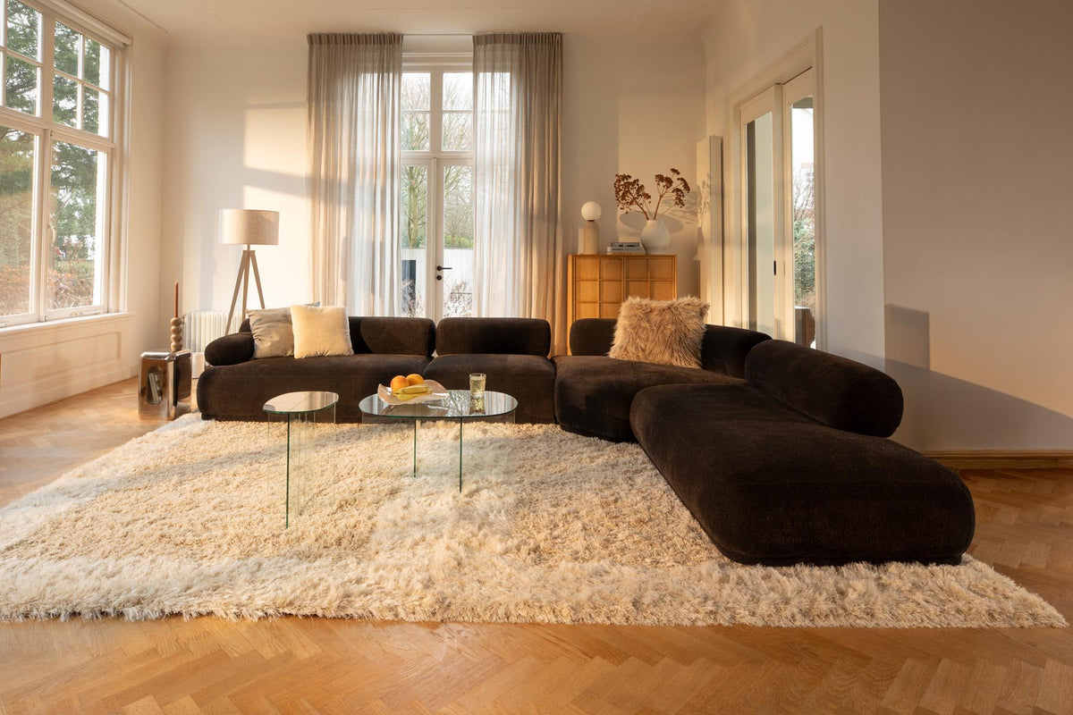 Sofa Rembrandt 7.5-Sitzer Links in Braun präsentiert im Onlineshop von KAQTU Design AG. Ecksofa ist von Zuiver