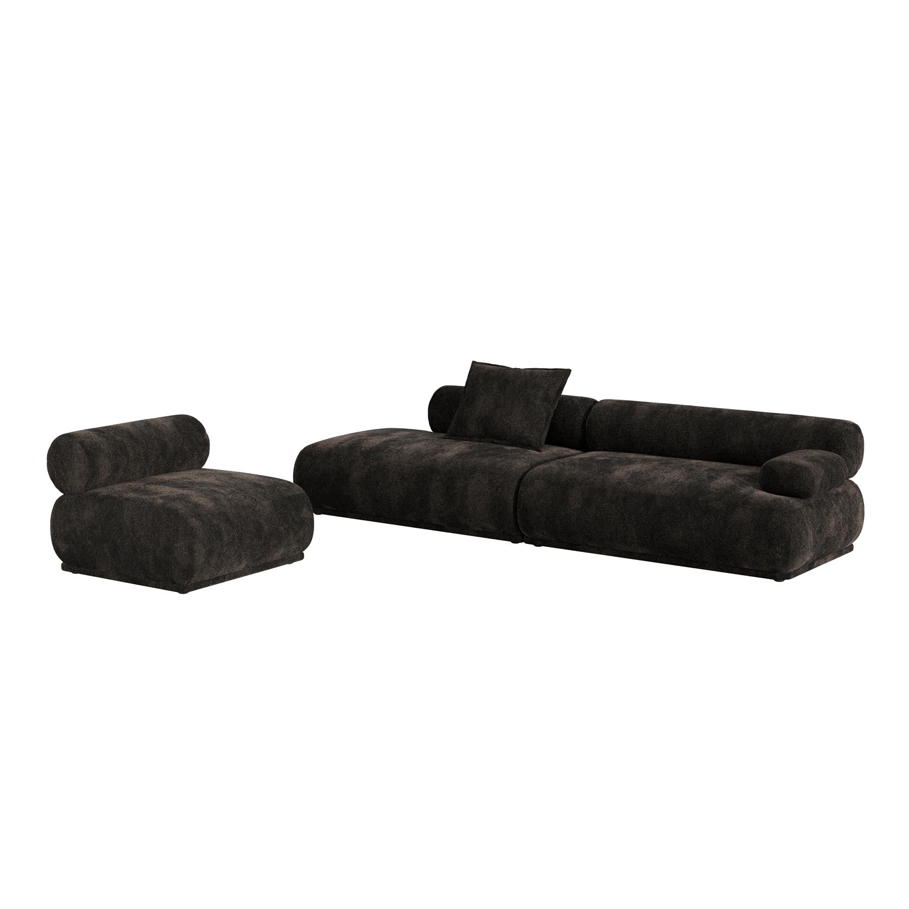 Sofa Rembrandt 4.5-Sitzer Rechts in Braun präsentiert im Onlineshop von KAQTU Design AG. 4er Sofa ist von Zuiver