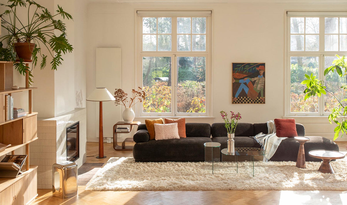 Sofa Rembrandt 4.5-Sitzer Rechts in Braun präsentiert im Onlineshop von KAQTU Design AG. 4er Sofa ist von Zuiver