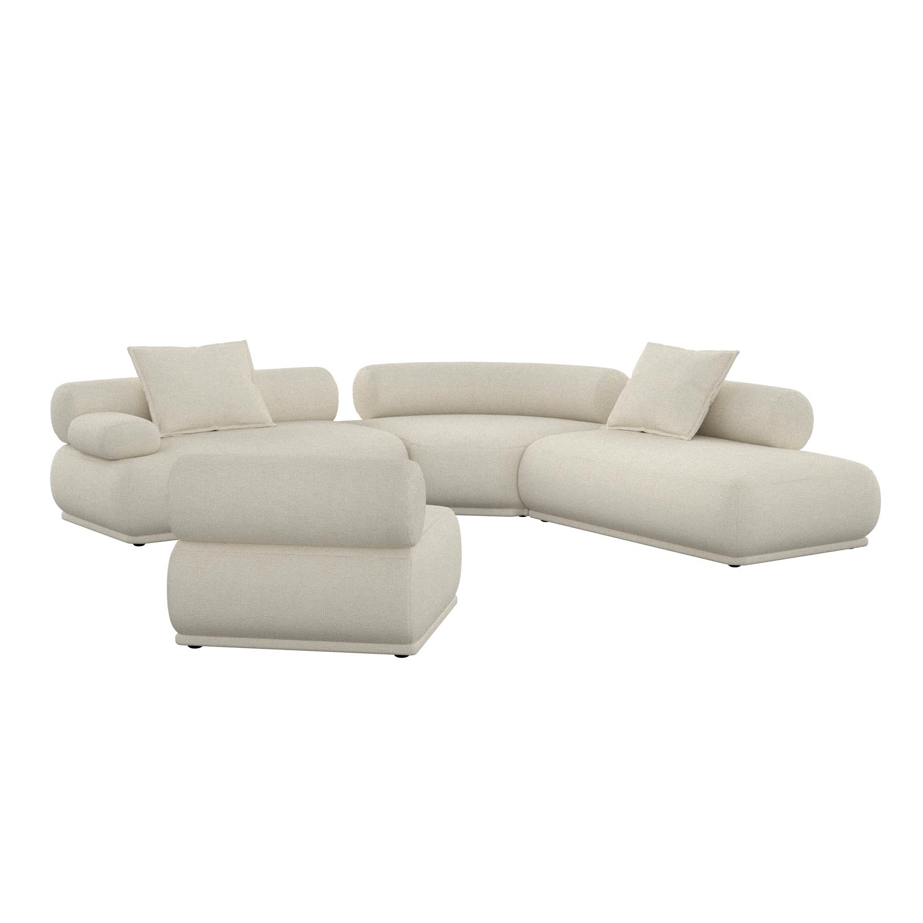 Sofa Rembrandt 7.5-Sitzer Links in Beige präsentiert im Onlineshop von KAQTU Design AG. Ecksofa ist von Zuiver