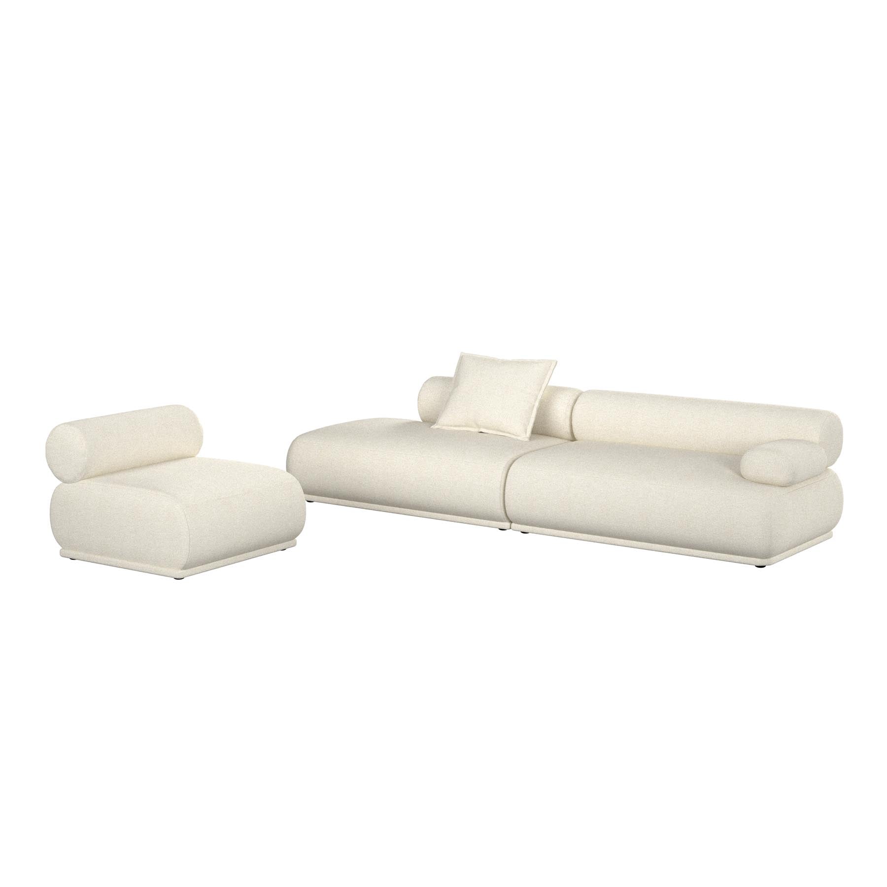 Sofa Rembrandt 4.5-Sitzer Rechts in Beige präsentiert im Onlineshop von KAQTU Design AG. 4er Sofa ist von Zuiver