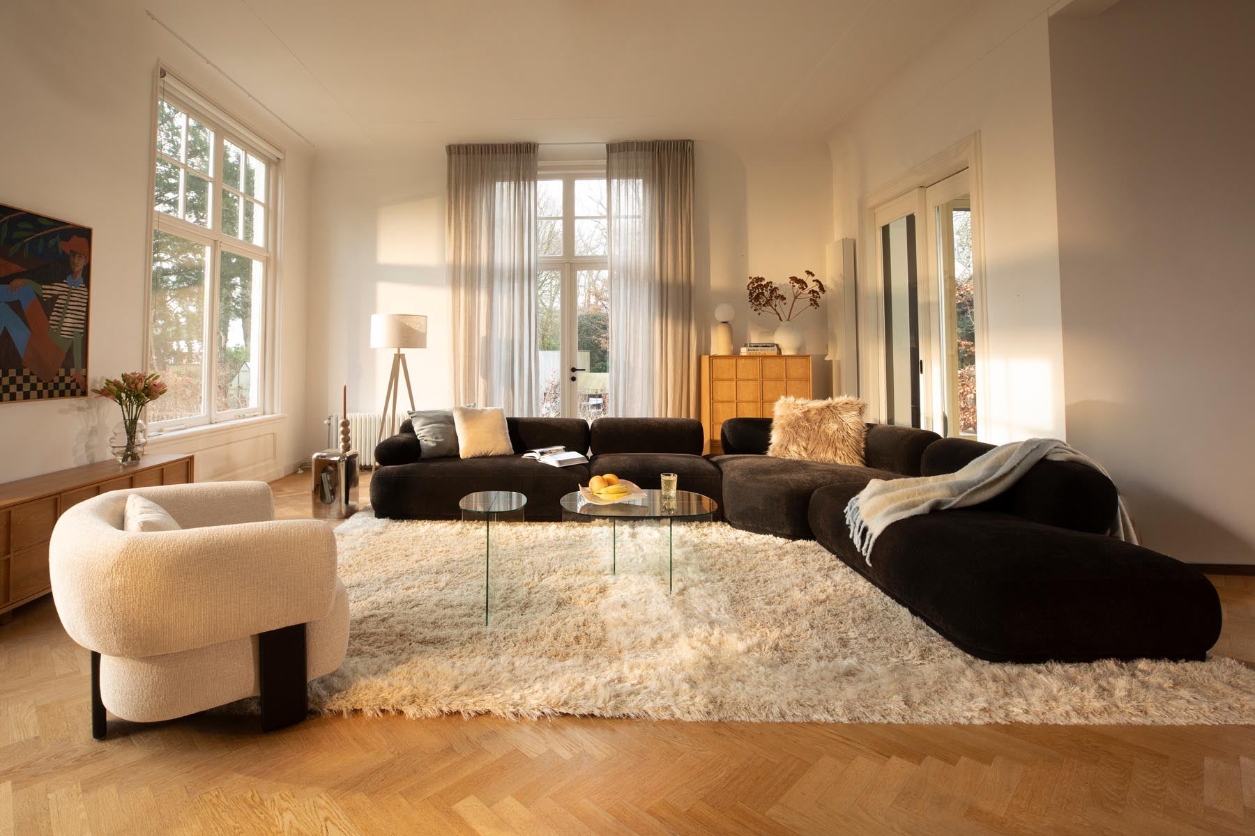 Sessel Neil in Beige präsentiert im Onlineshop von KAQTU Design AG. Sessel ist von Zuiver