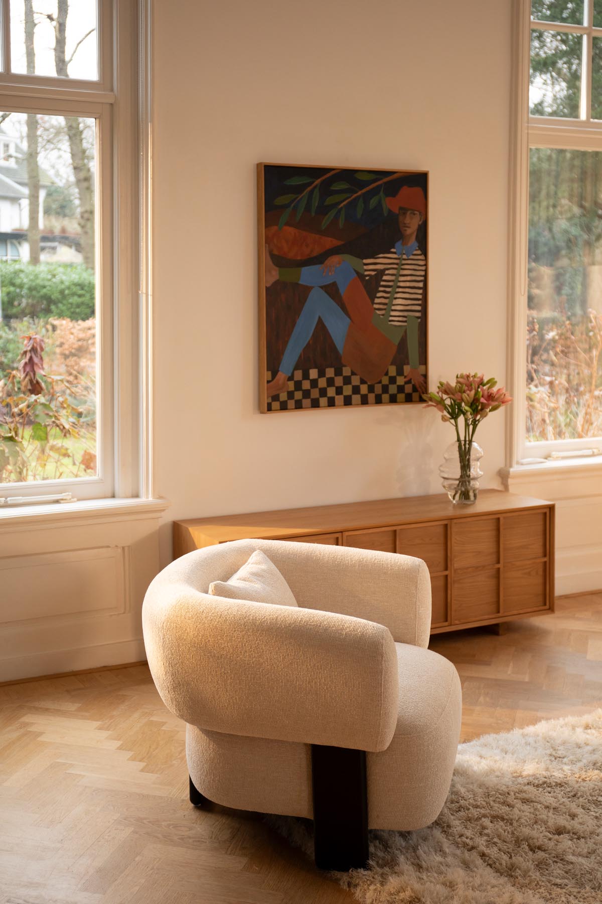 Sessel Neil in Beige präsentiert im Onlineshop von KAQTU Design AG. Sessel ist von Zuiver
