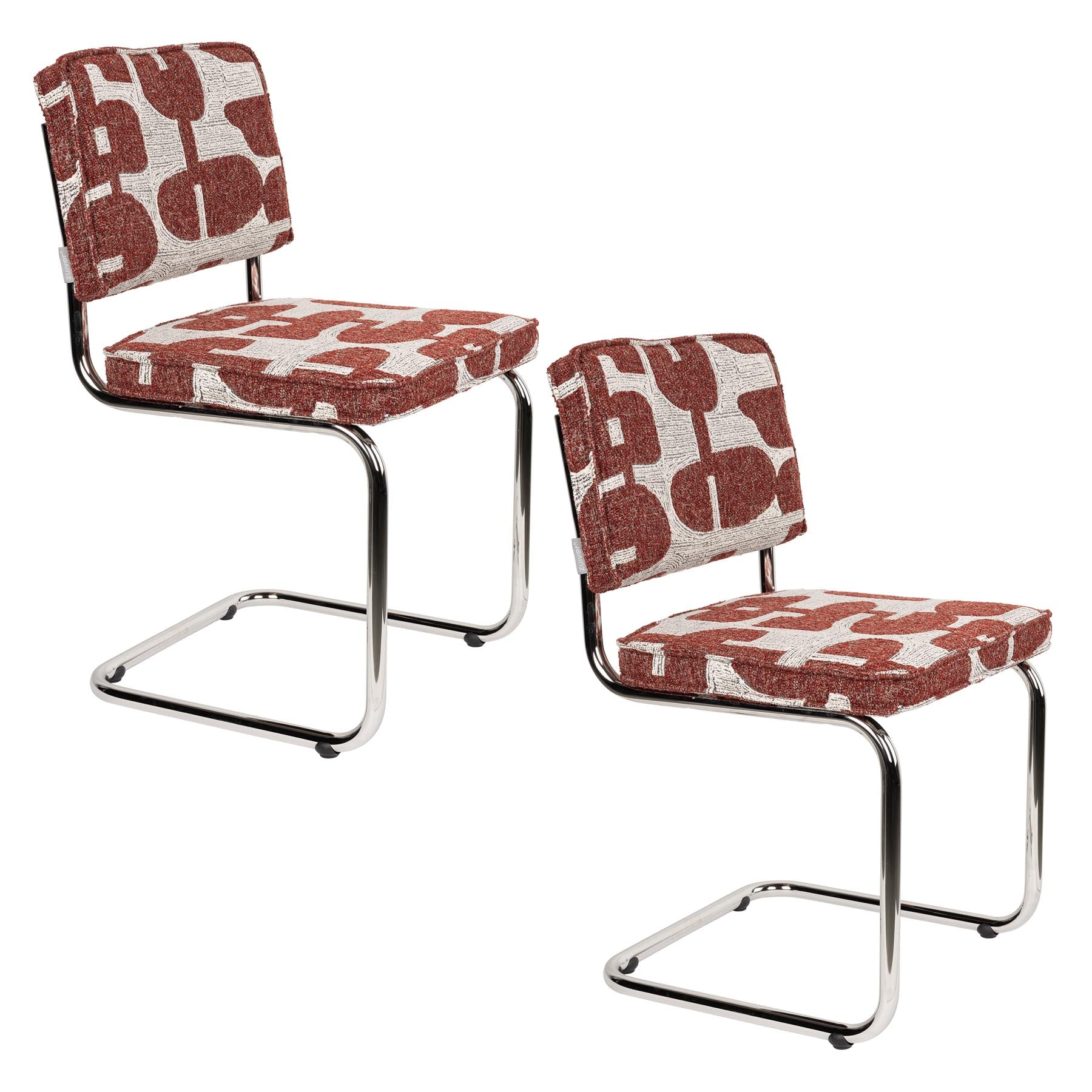 Stuhl Ridge in Rot präsentiert im Onlineshop von KAQTU Design AG. Stuhl ist von Zuiver