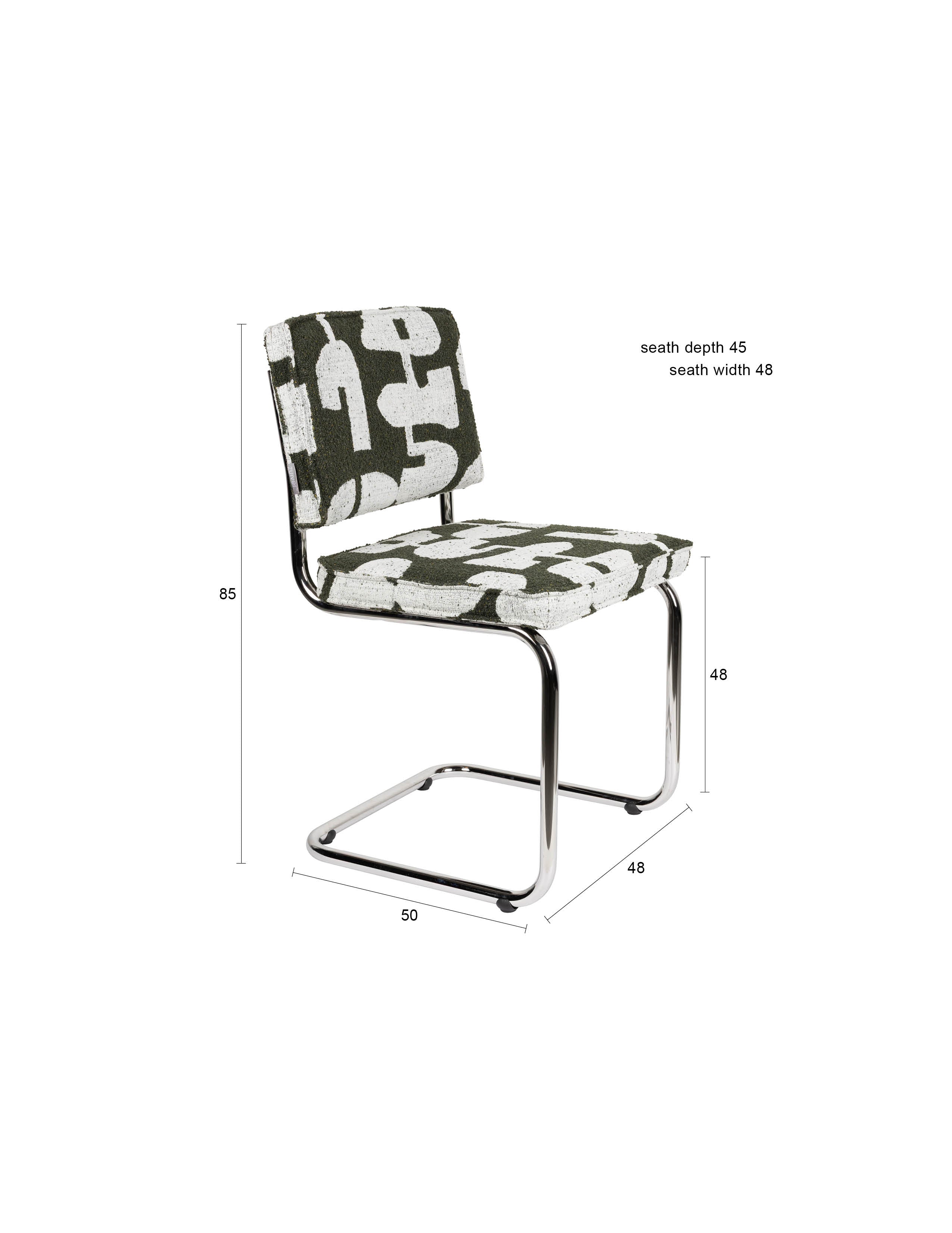 Stuhl Ridge in Grün präsentiert im Onlineshop von KAQTU Design AG. Stuhl ist von Zuiver