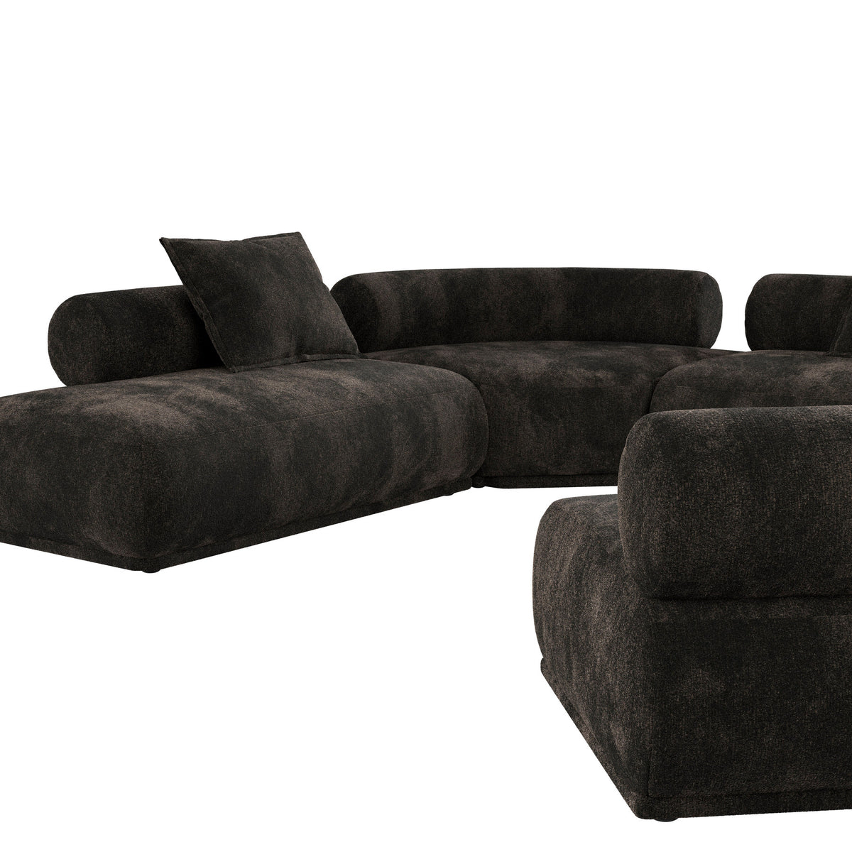 Sofa Rembrandt 7.5-Sitzer Rechts in Braun präsentiert im Onlineshop von KAQTU Design AG. Ecksofa ist von Zuiver