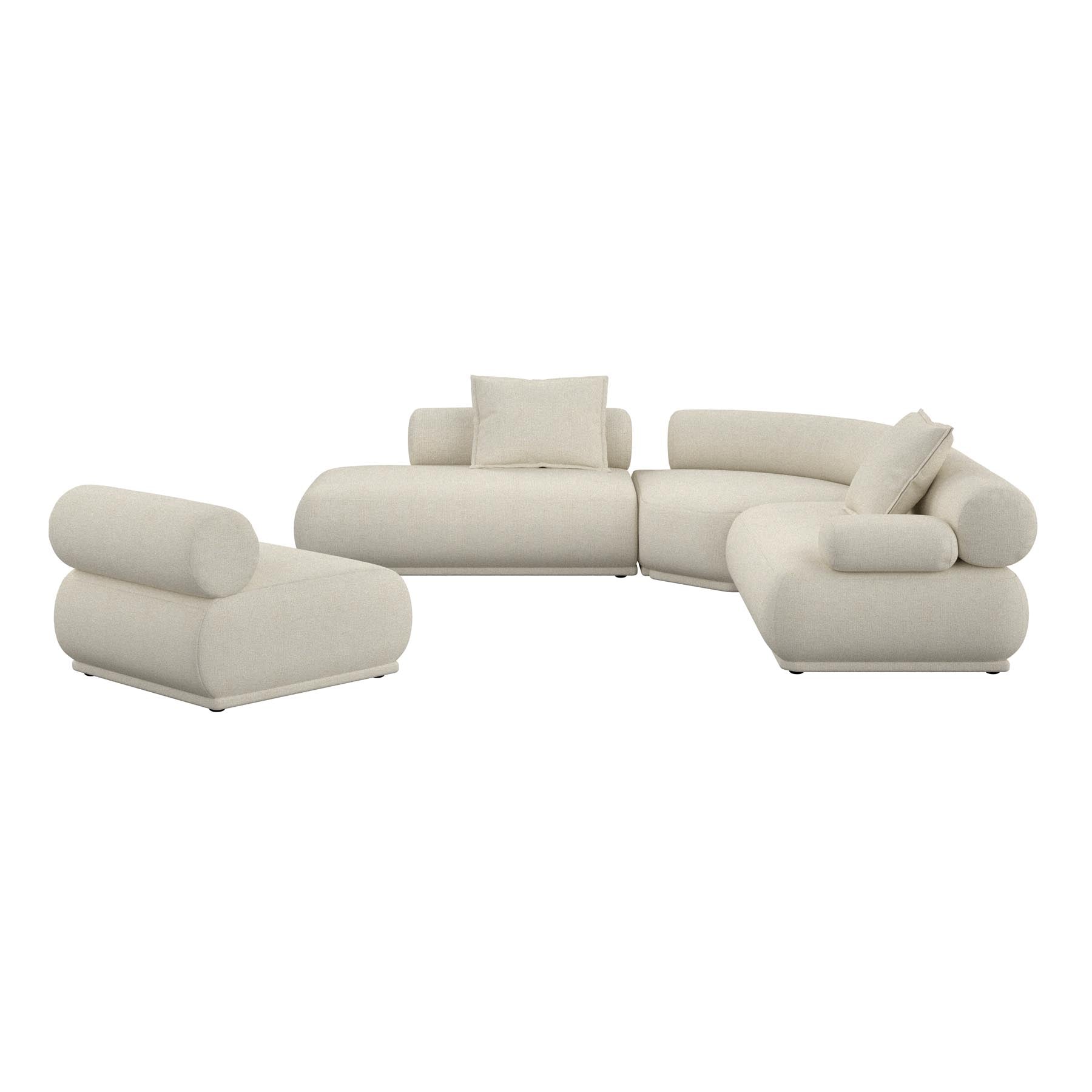 Sofa Rembrandt 7.5-Sitzer Rechts in Beige präsentiert im Onlineshop von KAQTU Design AG. Ecksofa ist von Zuiver