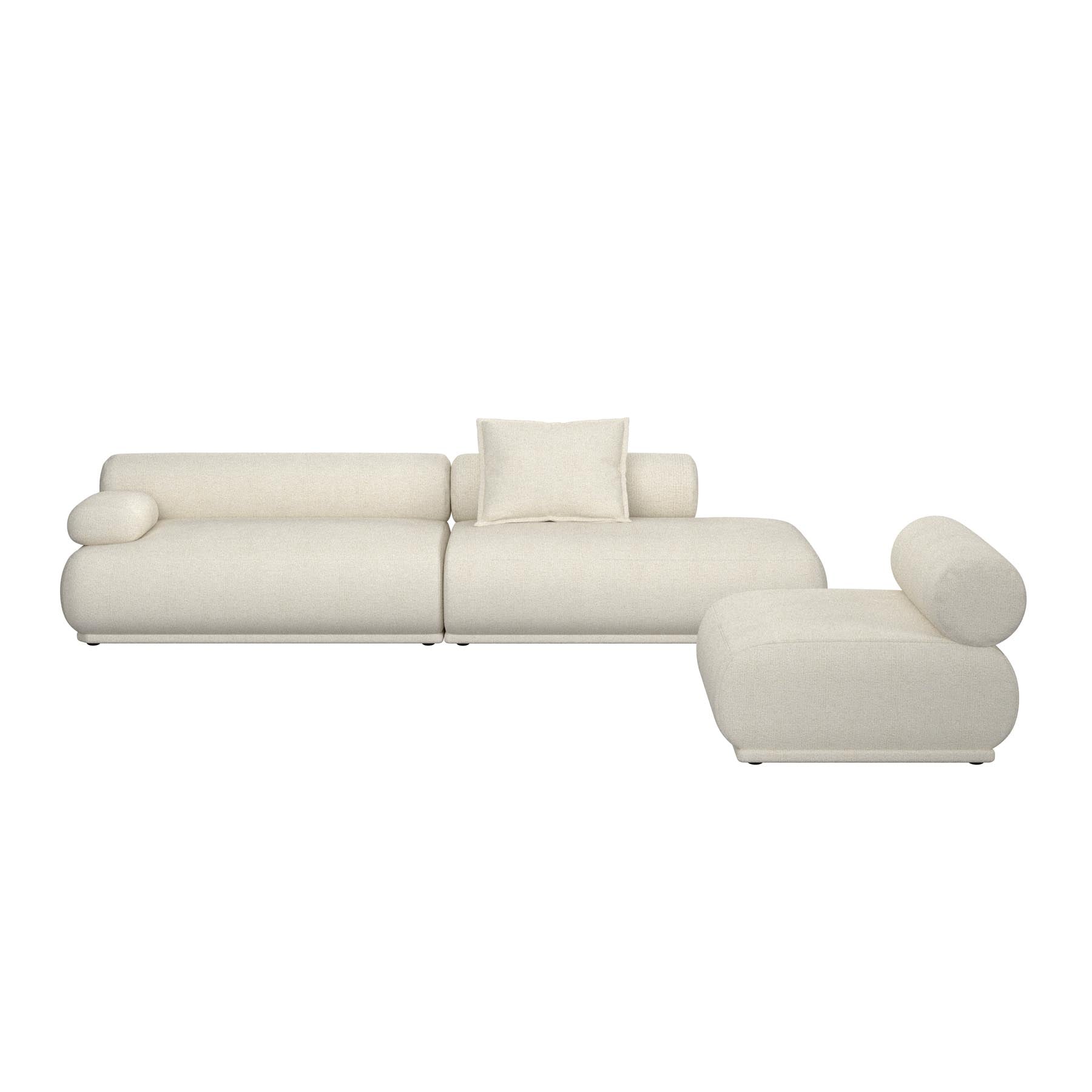 Sofa Rembrandt 4.5-Sitzer links in Beige präsentiert im Onlineshop von KAQTU Design AG. 4er Sofa ist von Zuiver