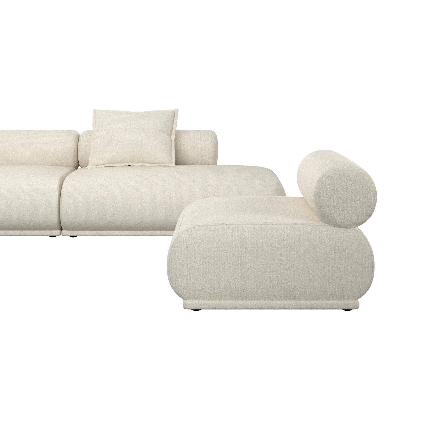 Sofa Rembrandt 4.5-Sitzer links in Beige präsentiert im Onlineshop von KAQTU Design AG. 4er Sofa ist von Zuiver