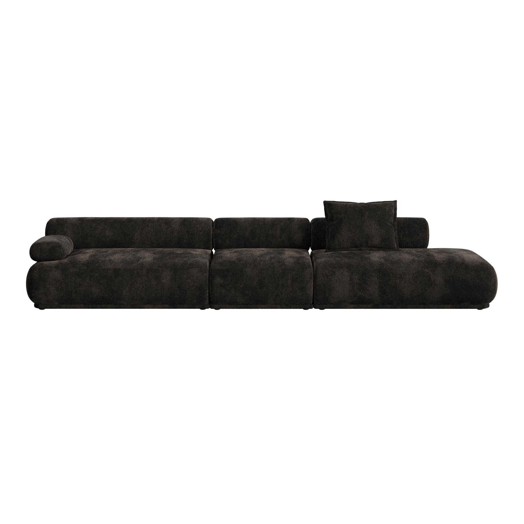 Sofa Rembrandt 4.5-Sitzer links in Braun präsentiert im Onlineshop von KAQTU Design AG. 4er Sofa ist von Zuiver