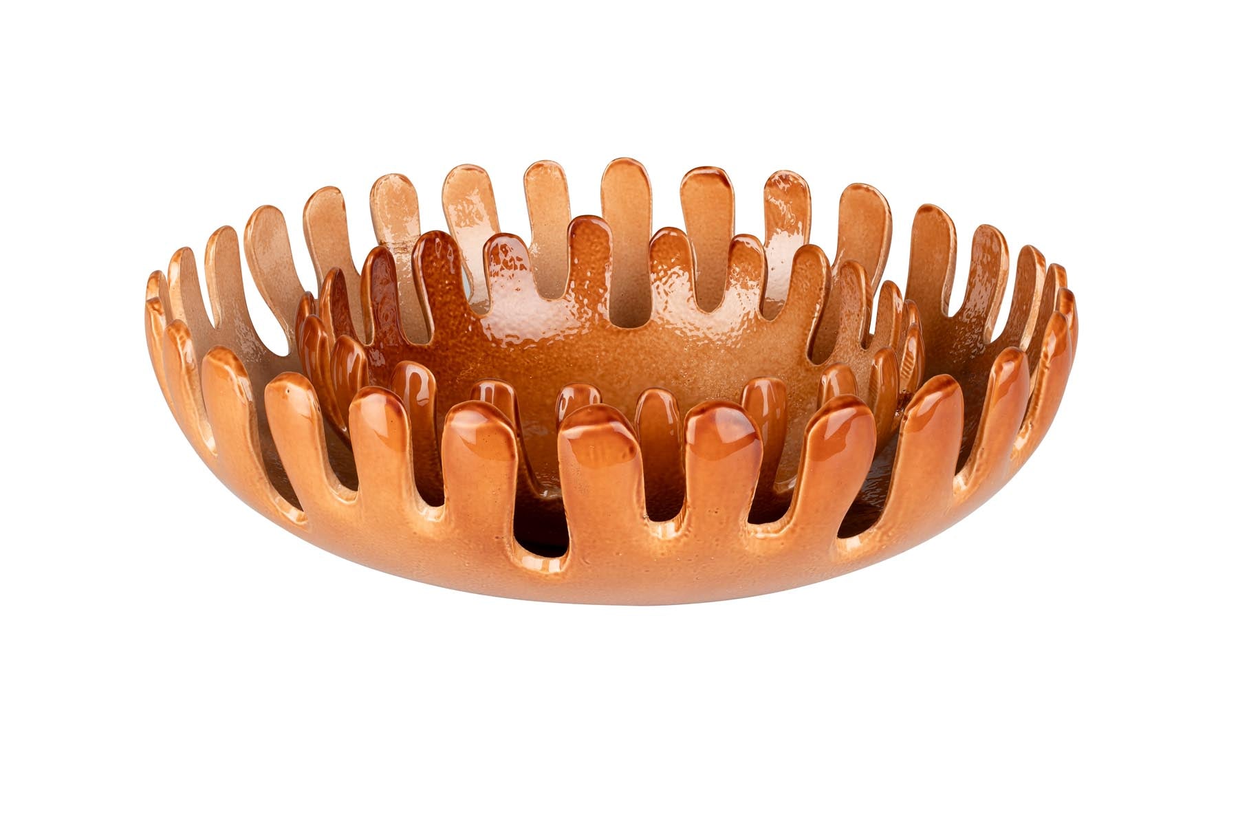 Tray Onda 2er Set in Cognac präsentiert im Onlineshop von KAQTU Design AG. Schale ist von Zuiver