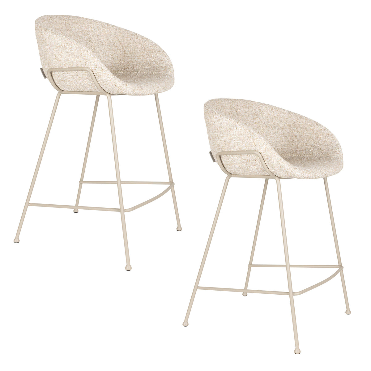 Barhocker Feston in beige präsentiert im Onlineshop von KAQTU Design AG. Barstuhl ist von Zuiver