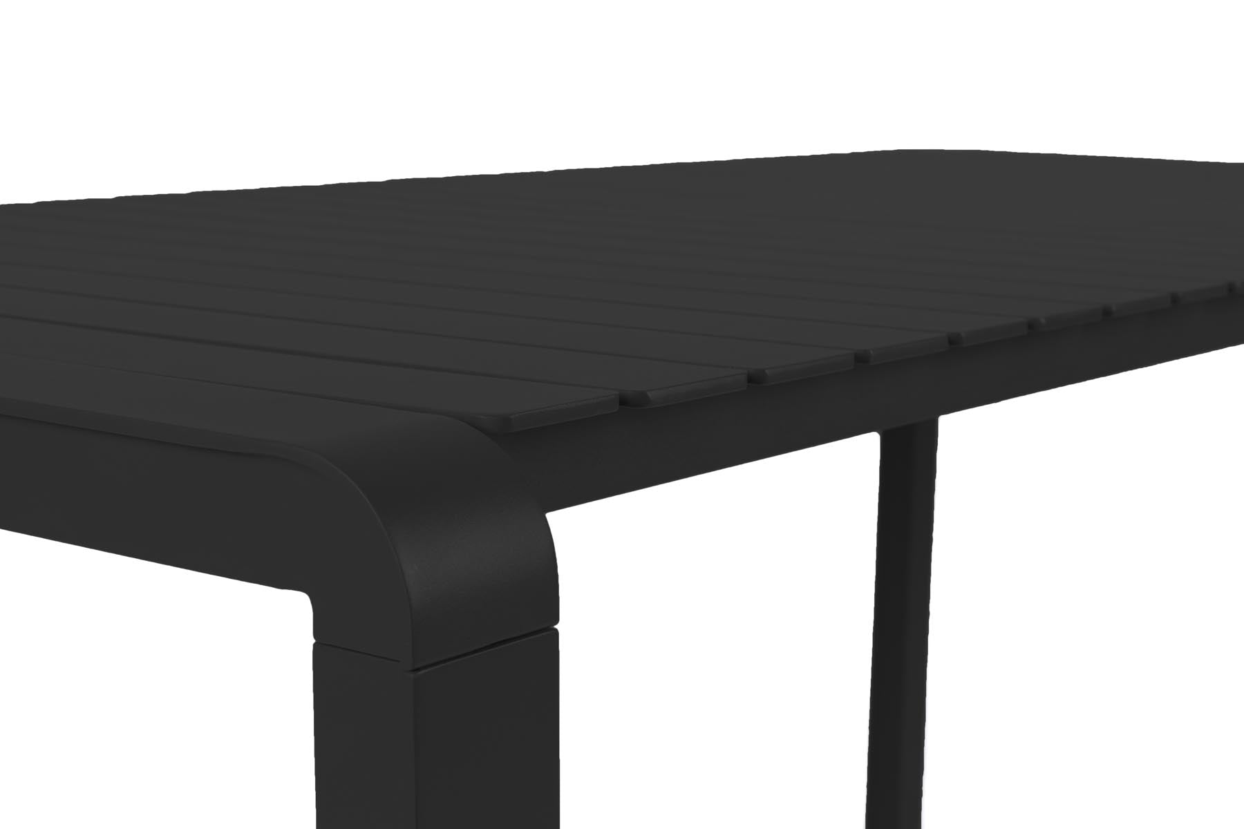 Gartentisch Vondel 168.5 + 4 Stühle Vondel Schwarz in Schwarz präsentiert im Onlineshop von KAQTU Design AG. Gartentischset ist von Zuiver