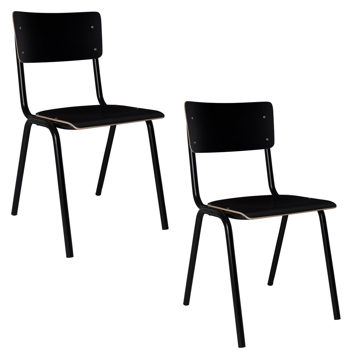 Stuhl Back to School HPL in Schwarz präsentiert im Onlineshop von KAQTU Design AG. Stuhl ist von Zuiver