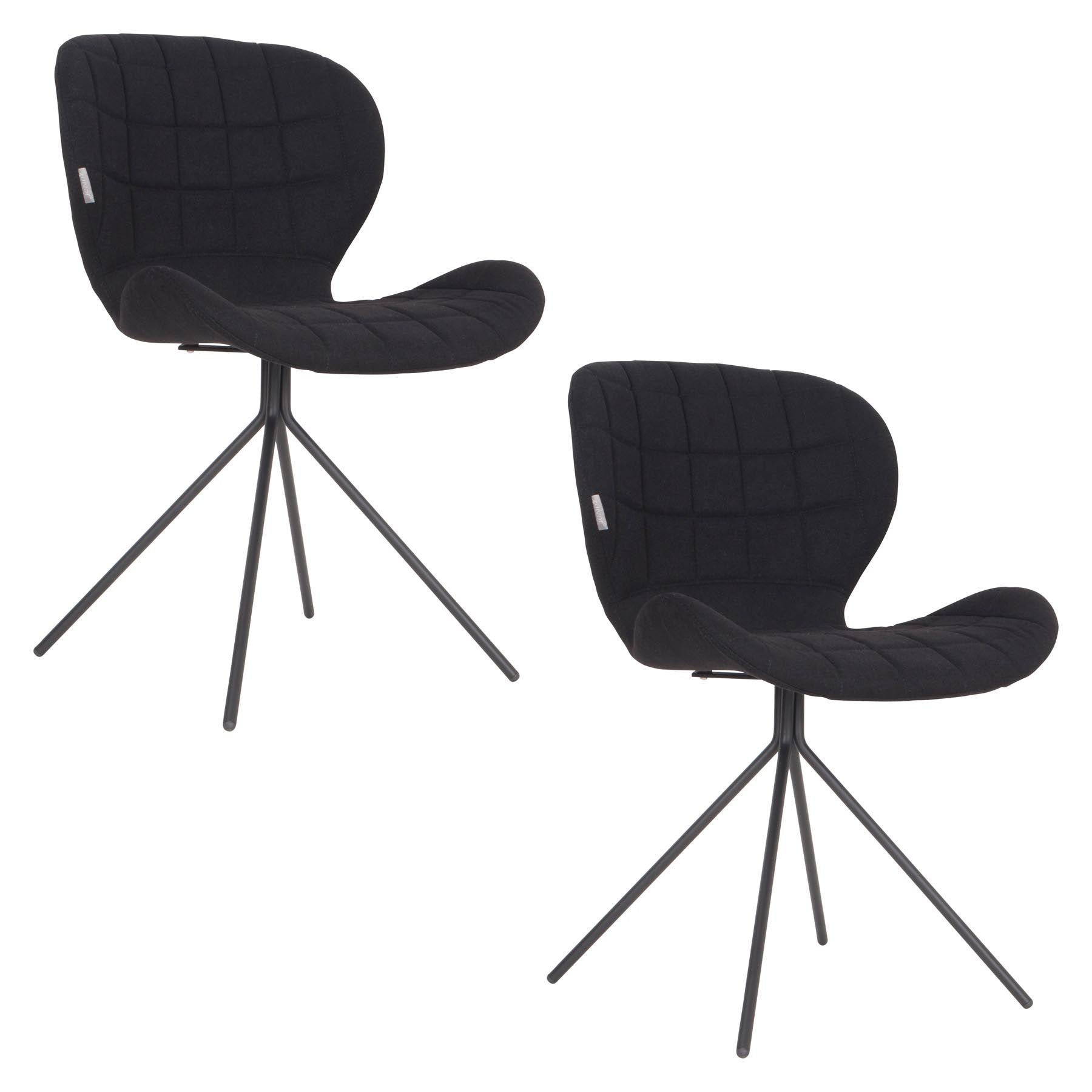 Stuhl OMG in Schwarz präsentiert im Onlineshop von KAQTU Design AG. Stuhl ist von Zuiver