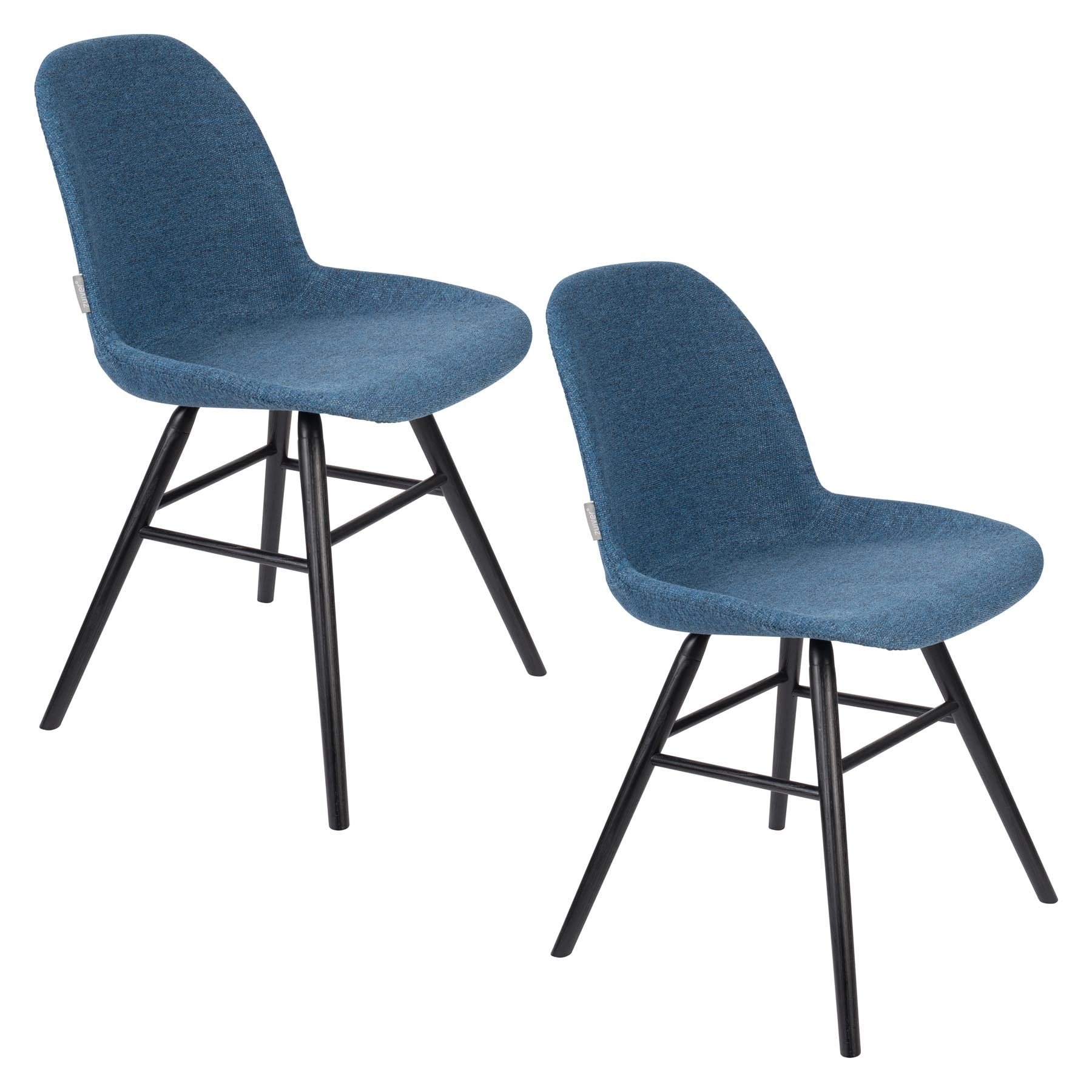 Stuhl Albert Kuip gepolstert in Blau präsentiert im Onlineshop von KAQTU Design AG. Stuhl ist von Zuiver