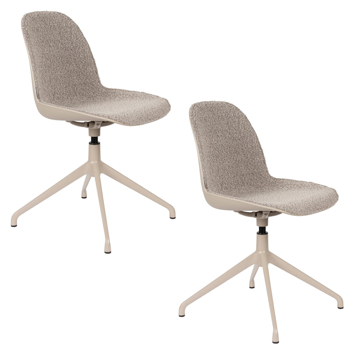 Stuhl Albert Kuip gepolstert in Taupe präsentiert im Onlineshop von KAQTU Design AG. Stuhl ist von Zuiver