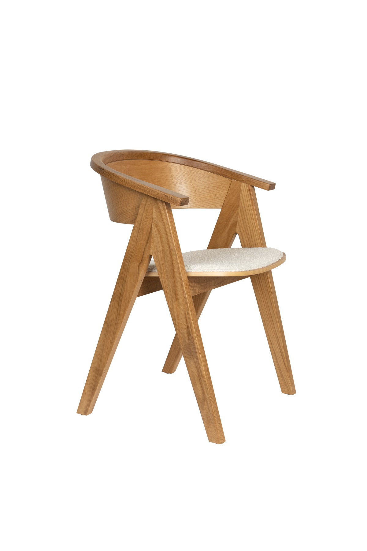 Stuhl Ndsm in Natural präsentiert im Onlineshop von KAQTU Design AG. Schalenstuhl mit Armlehne ist von Zuiver