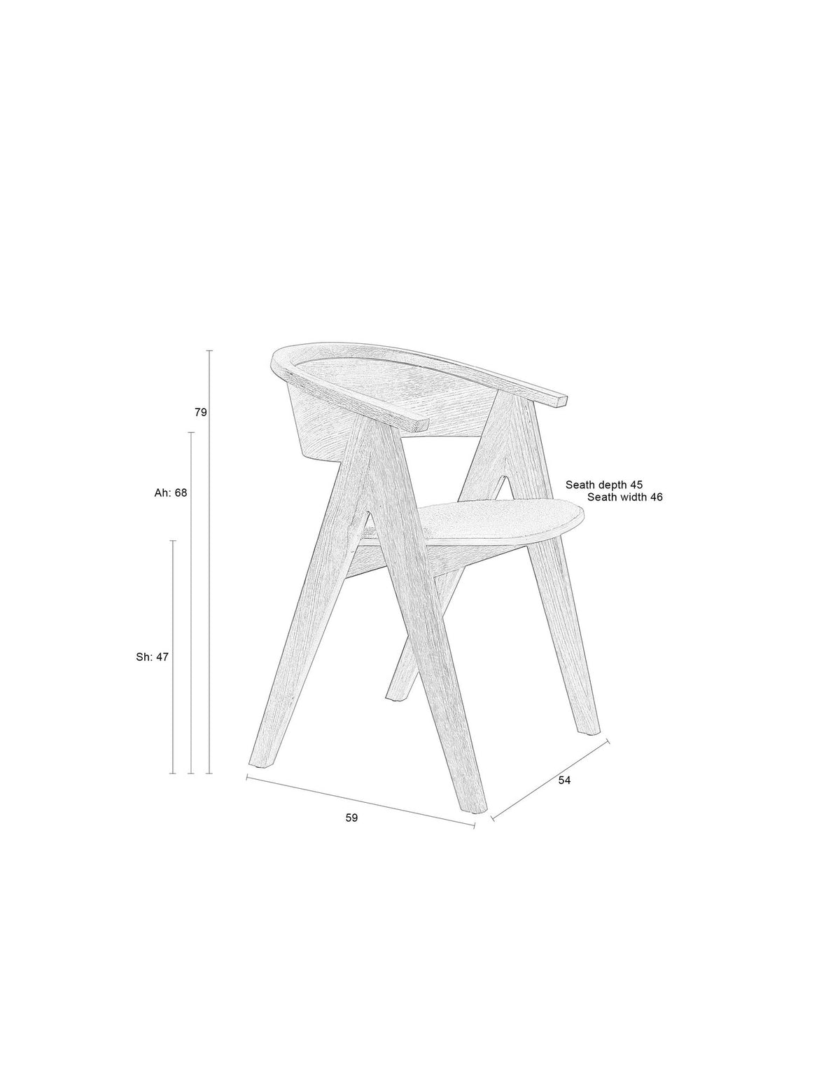 Stuhl Ndsm in Braun präsentiert im Onlineshop von KAQTU Design AG. Schalenstuhl mit Armlehne ist von Zuiver