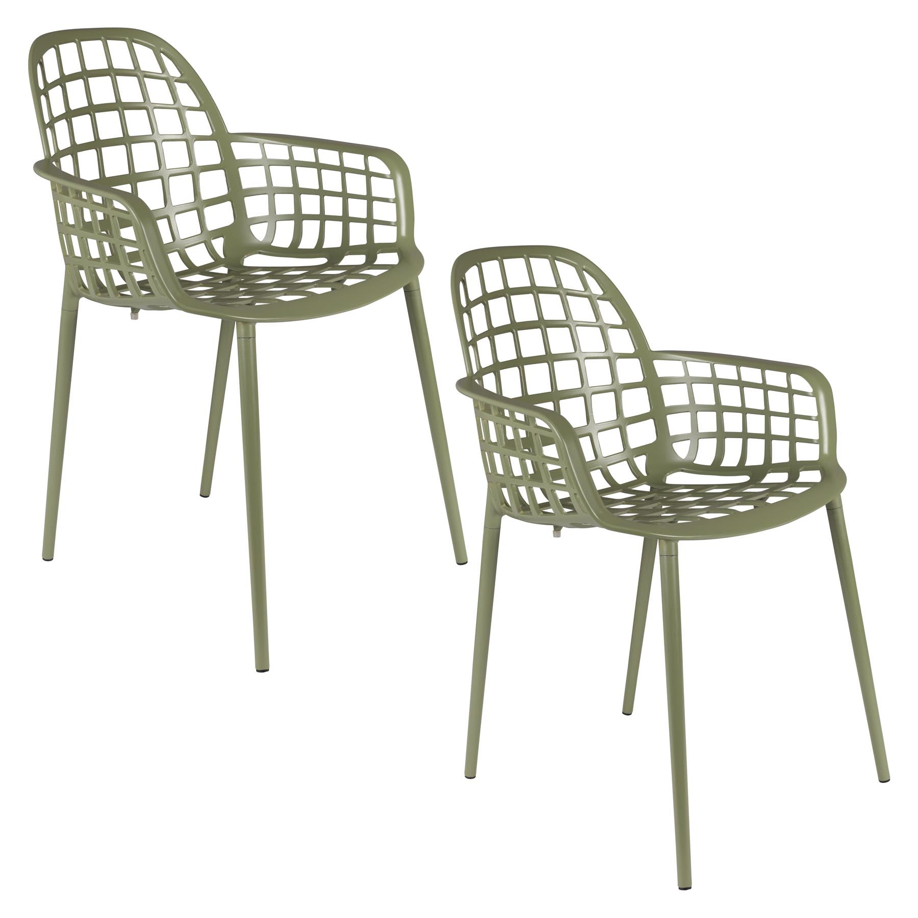 Gartenstuhl mit Armlehne Albert Kuip in Grün präsentiert im Onlineshop von KAQTU Design AG. Gartenstuhl mit Armlehnen ist von Zuiver