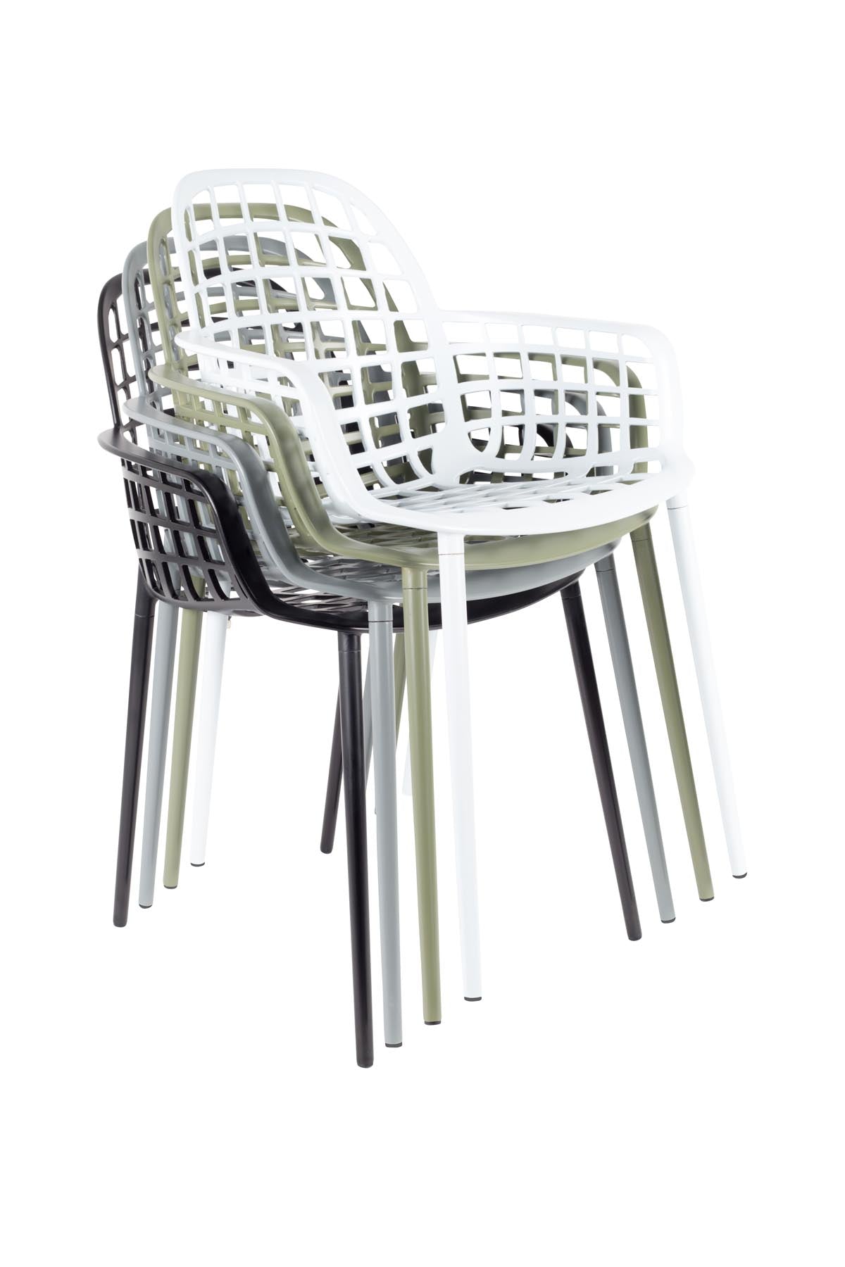 Gartenstuhl mit Armlehne Albert Kuip in Grün präsentiert im Onlineshop von KAQTU Design AG. Gartenstuhl mit Armlehnen ist von Zuiver