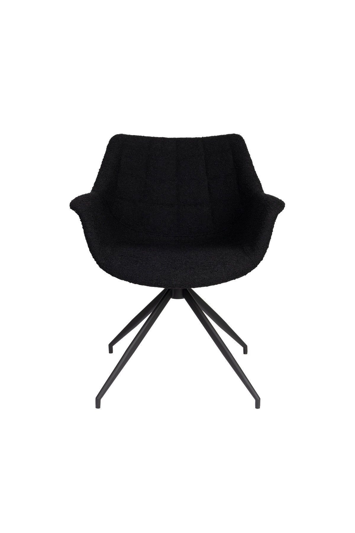 Armlehnstuhl Doulton Swivel in Schwarz präsentiert im Onlineshop von KAQTU Design AG. Dreh-Schalenstuhl mit Armlehnen ist von Zuiver