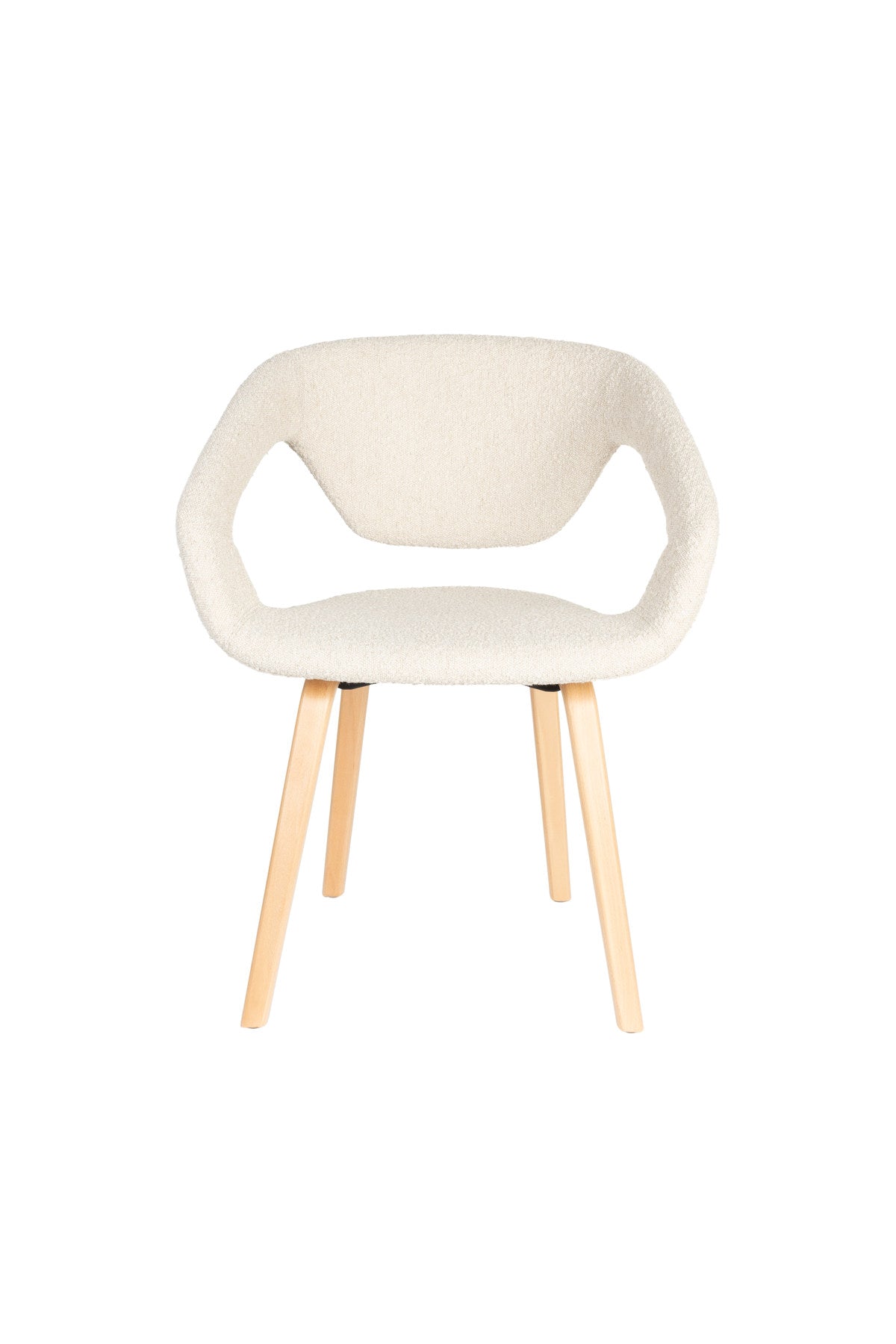 Flexback Stuhl Beige in beige präsentiert im Onlineshop von KAQTU Design AG. Stuhl mit Armlehne ist von Zuiver