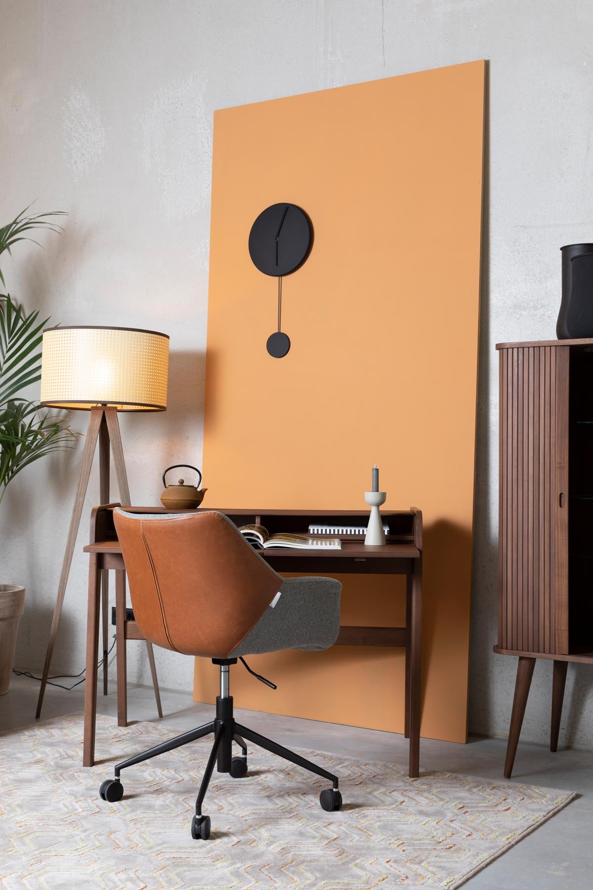 Bürostuhl Doulton in Braun präsentiert im Onlineshop von KAQTU Design AG. Bürostuhl ist von Zuiver