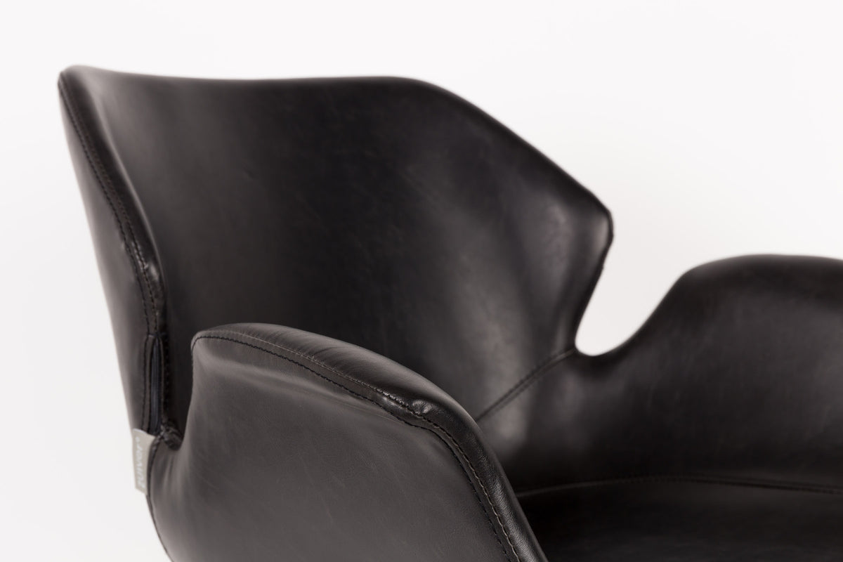 Bürostuhl Nikki in Schwarz präsentiert im Onlineshop von KAQTU Design AG. Bürostuhl ist von Zuiver