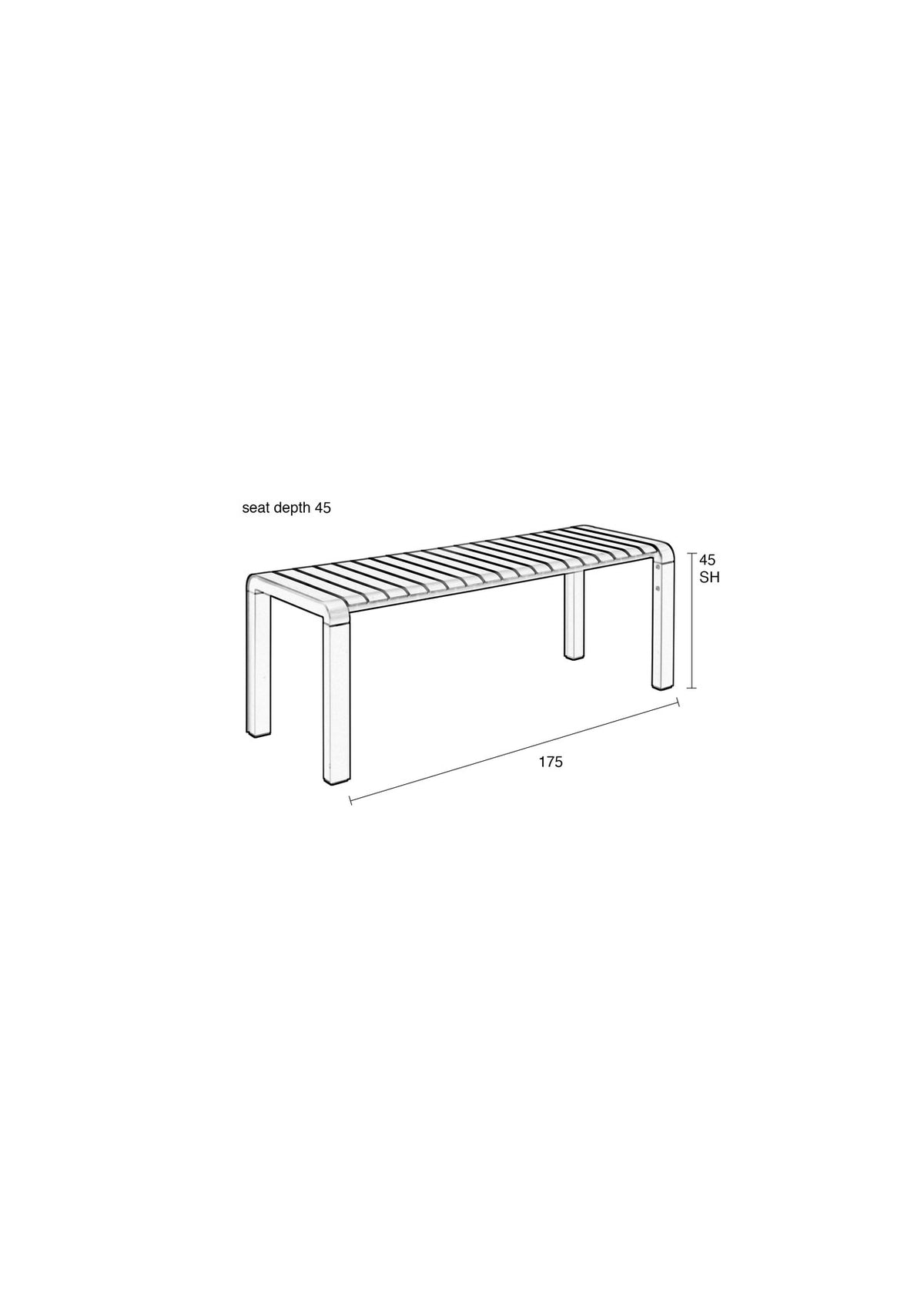 Gartenbank Vondel in Schwarz präsentiert im Onlineshop von KAQTU Design AG. Gartenbank ist von Zuiver
