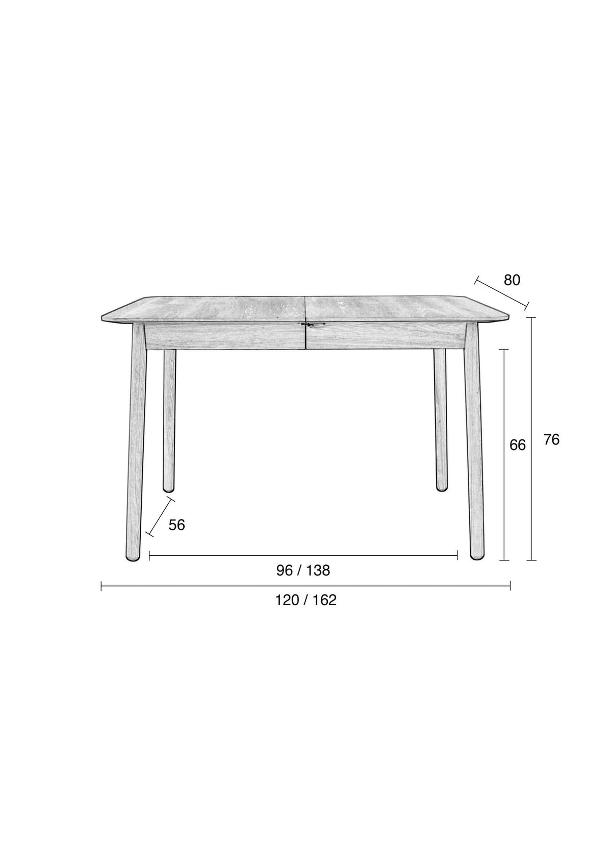 Tisch Glimps in Natur präsentiert im Onlineshop von KAQTU Design AG. Esstisch ist von Zuiver