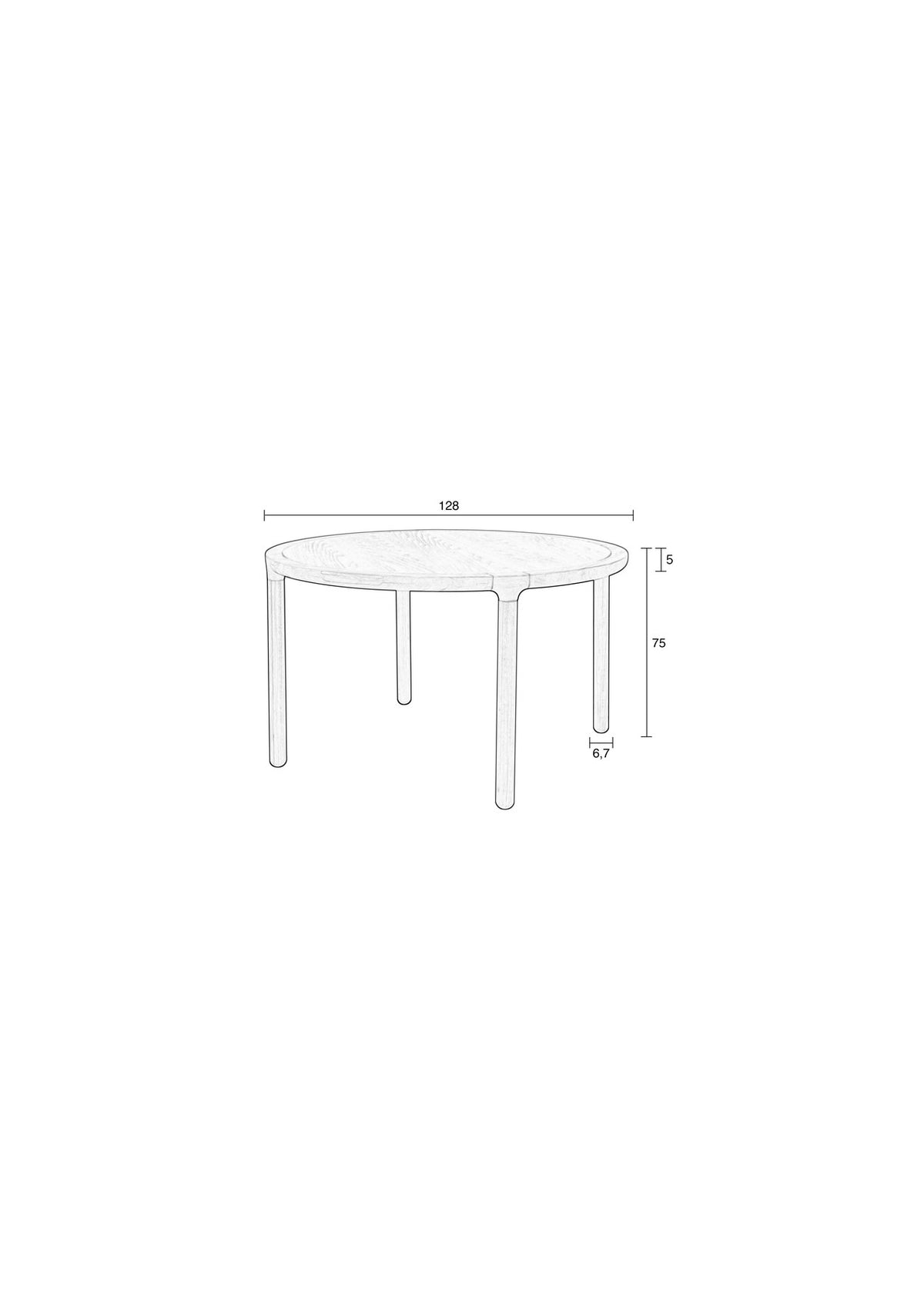 Tisch Storm in Natur präsentiert im Onlineshop von KAQTU Design AG. Esstisch ist von Zuiver