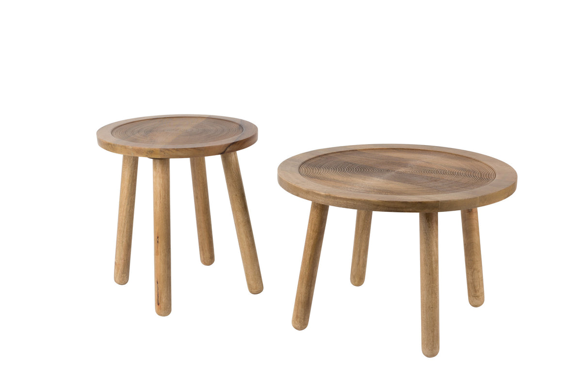 Beistelltisch Dendron in Natur präsentiert im Onlineshop von KAQTU Design AG. Couchtisch ist von Zuiver
