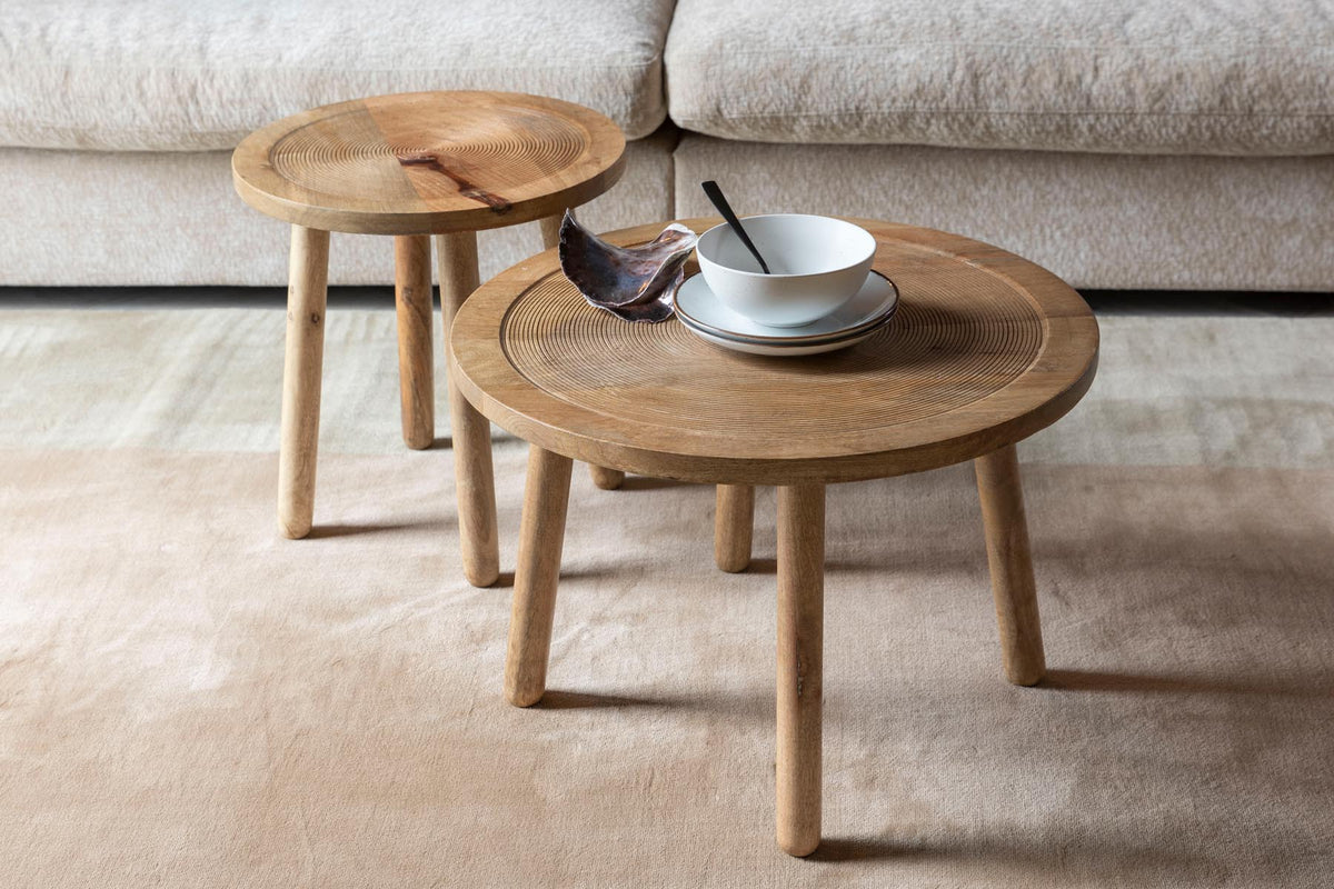 Beistelltisch Dendron in Natur präsentiert im Onlineshop von KAQTU Design AG. Couchtisch ist von Zuiver